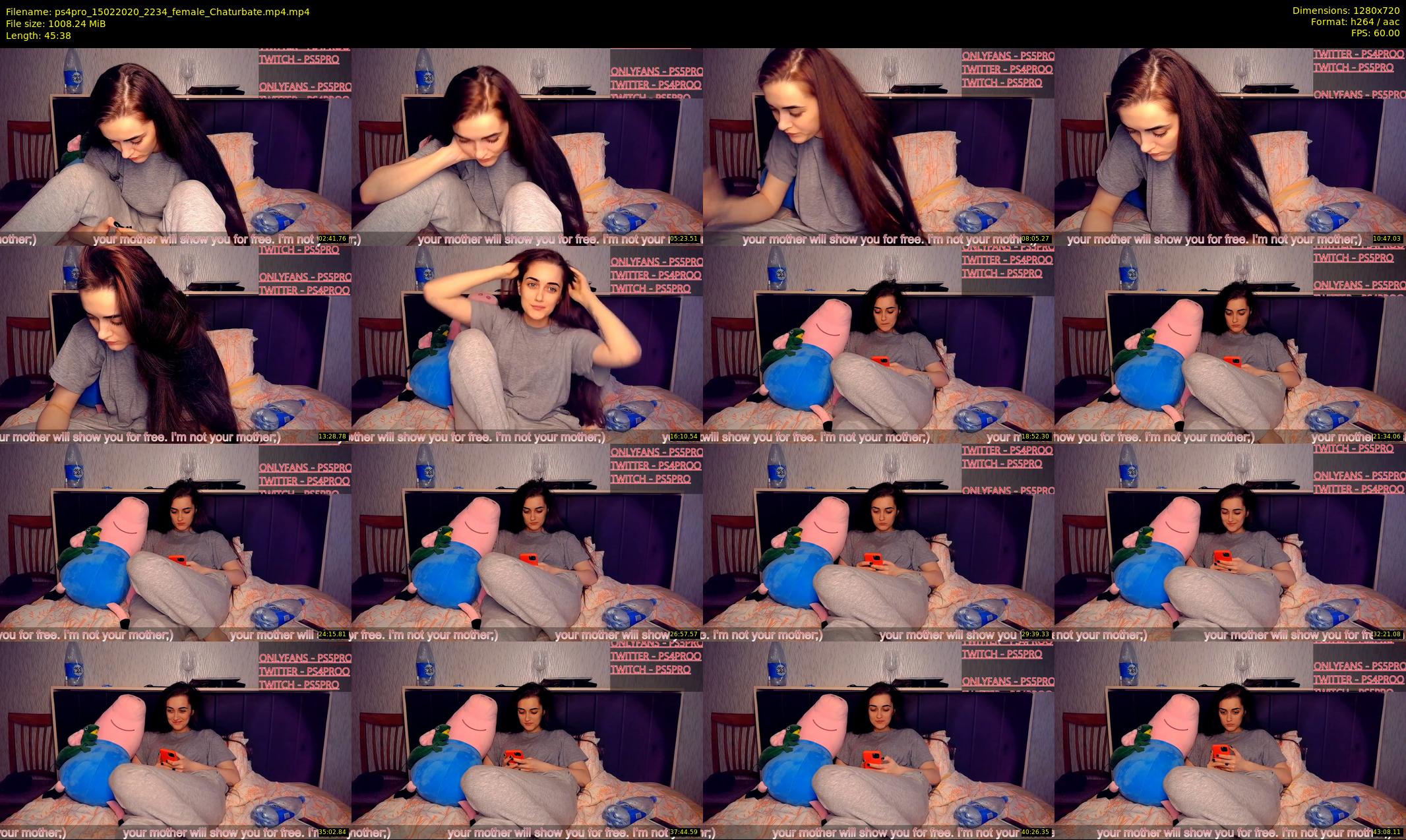 ps4pro — 46 minute Chaturbate female cam show recording, 720p, Feb 15, 2020
