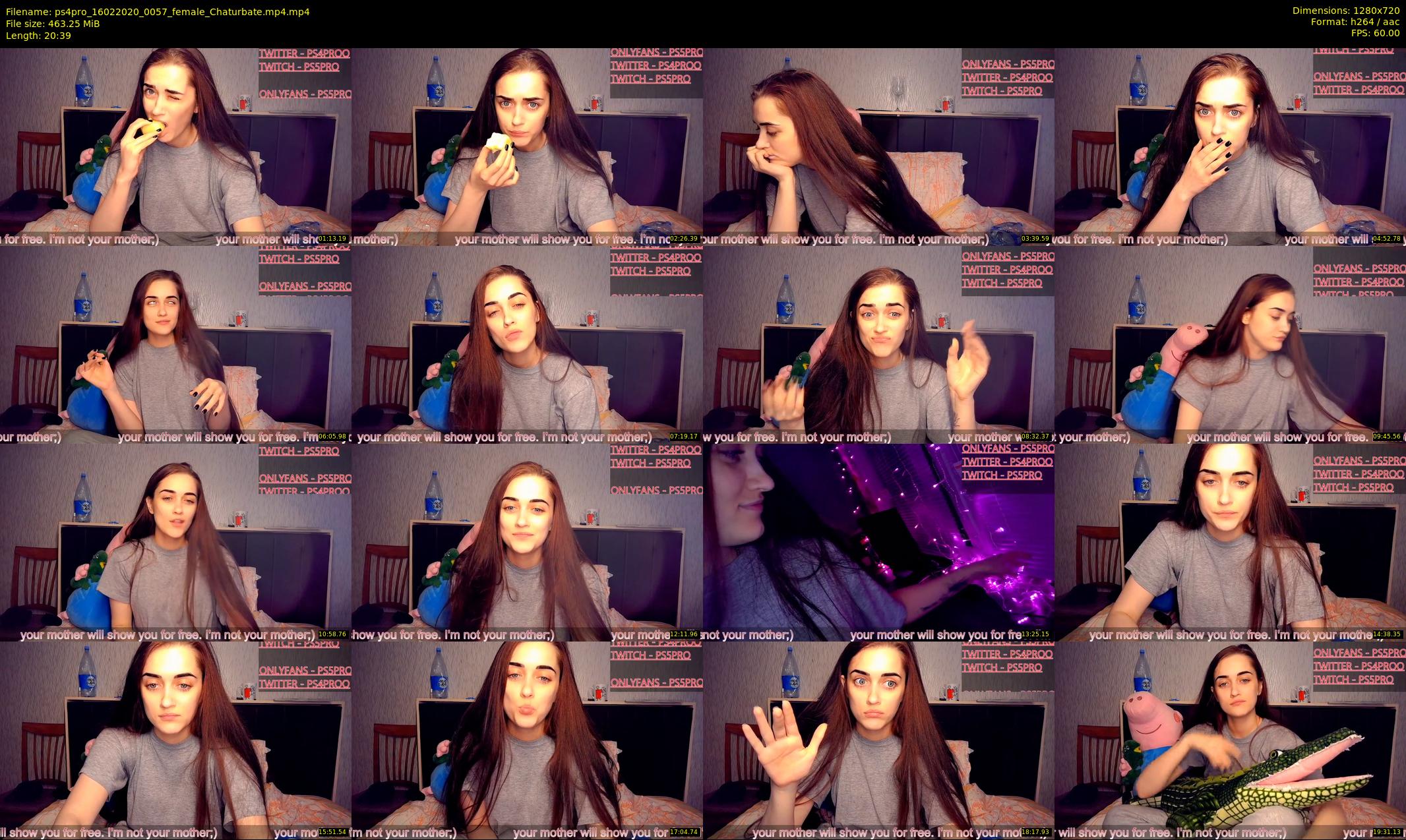 ps4pro — 21 minute Chaturbate female cam show recording, 720p, Feb 16, 2020