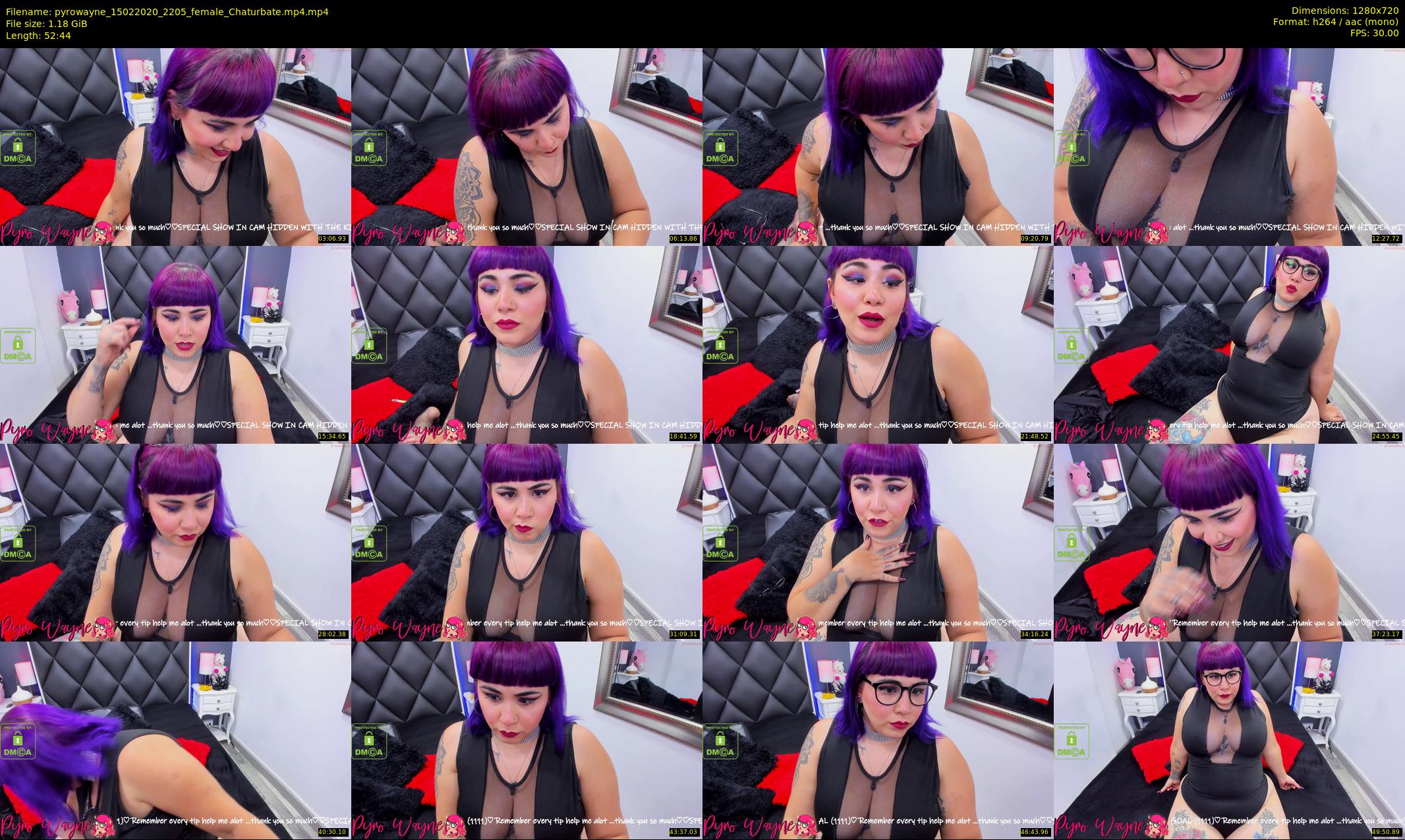 pyrowayne — 53 minute Chaturbate female cam show recording, 720p, Feb 15, 2020