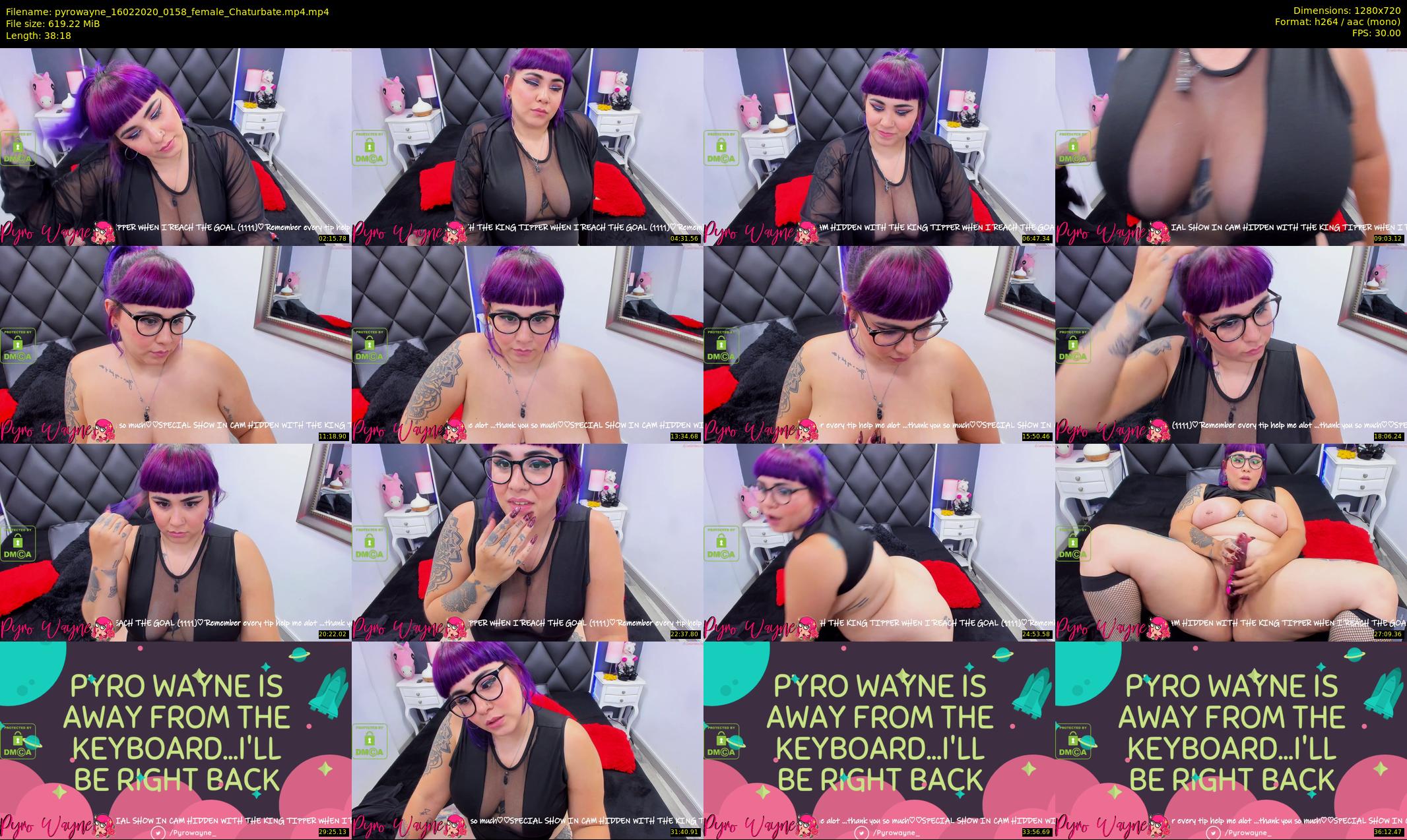 pyrowayne — 39 minute Chaturbate female cam show recording, 720p, Feb 16, 2020