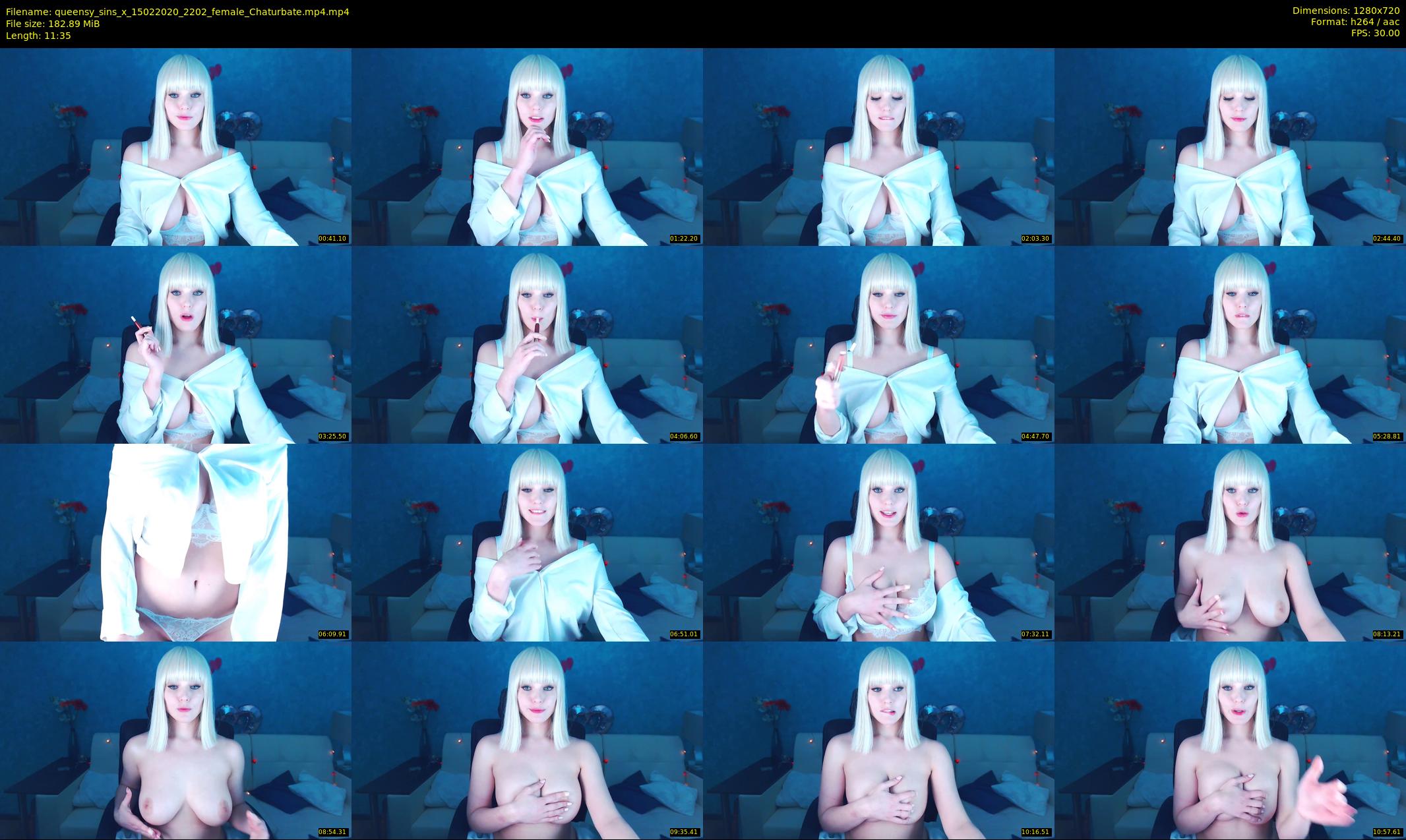 queensy_sins_x — 12 minute Chaturbate female cam show recording, 720p, Feb 15, 2020