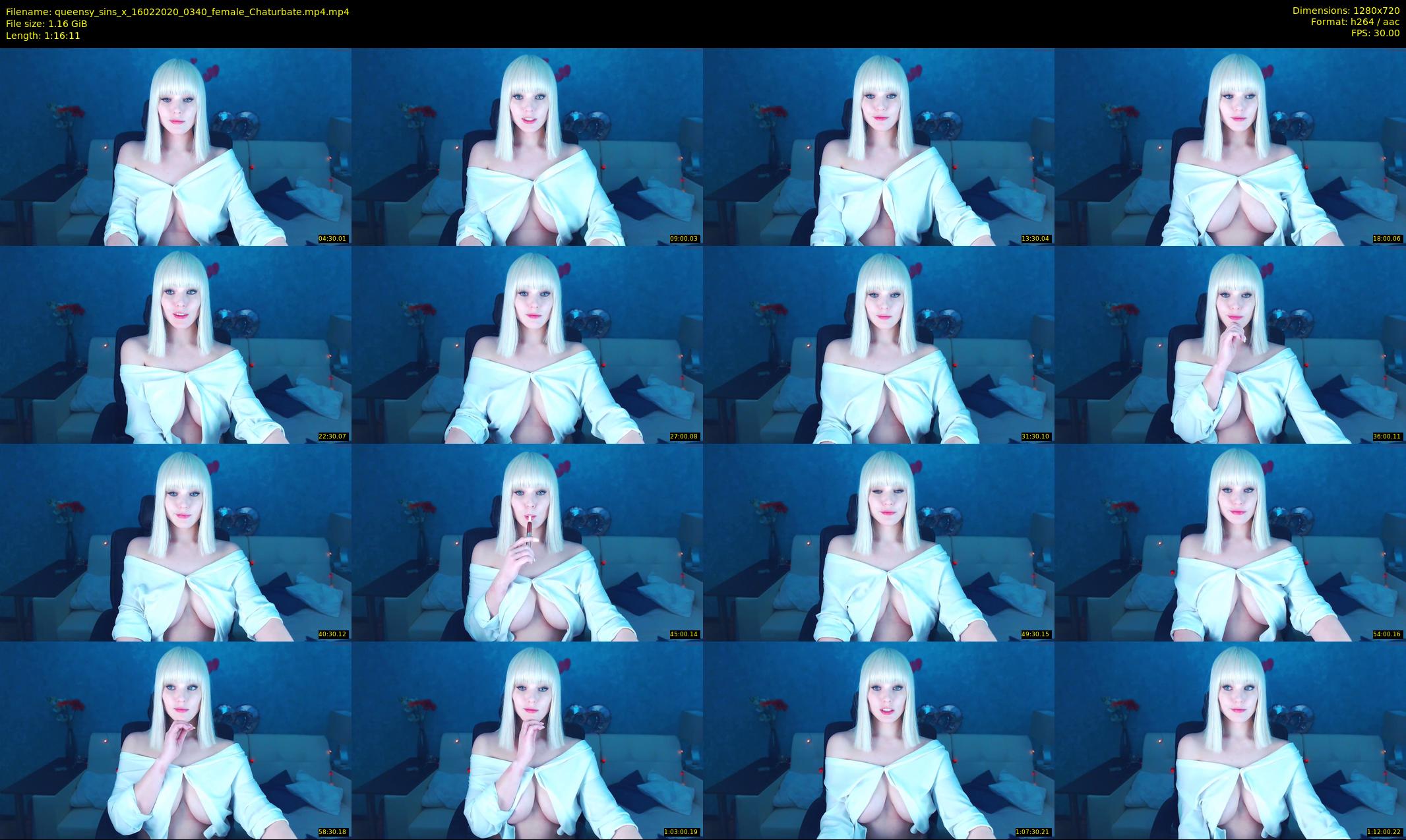 queensy_sins_x — 77 minute Chaturbate female cam show recording, 720p, Feb 16, 2020