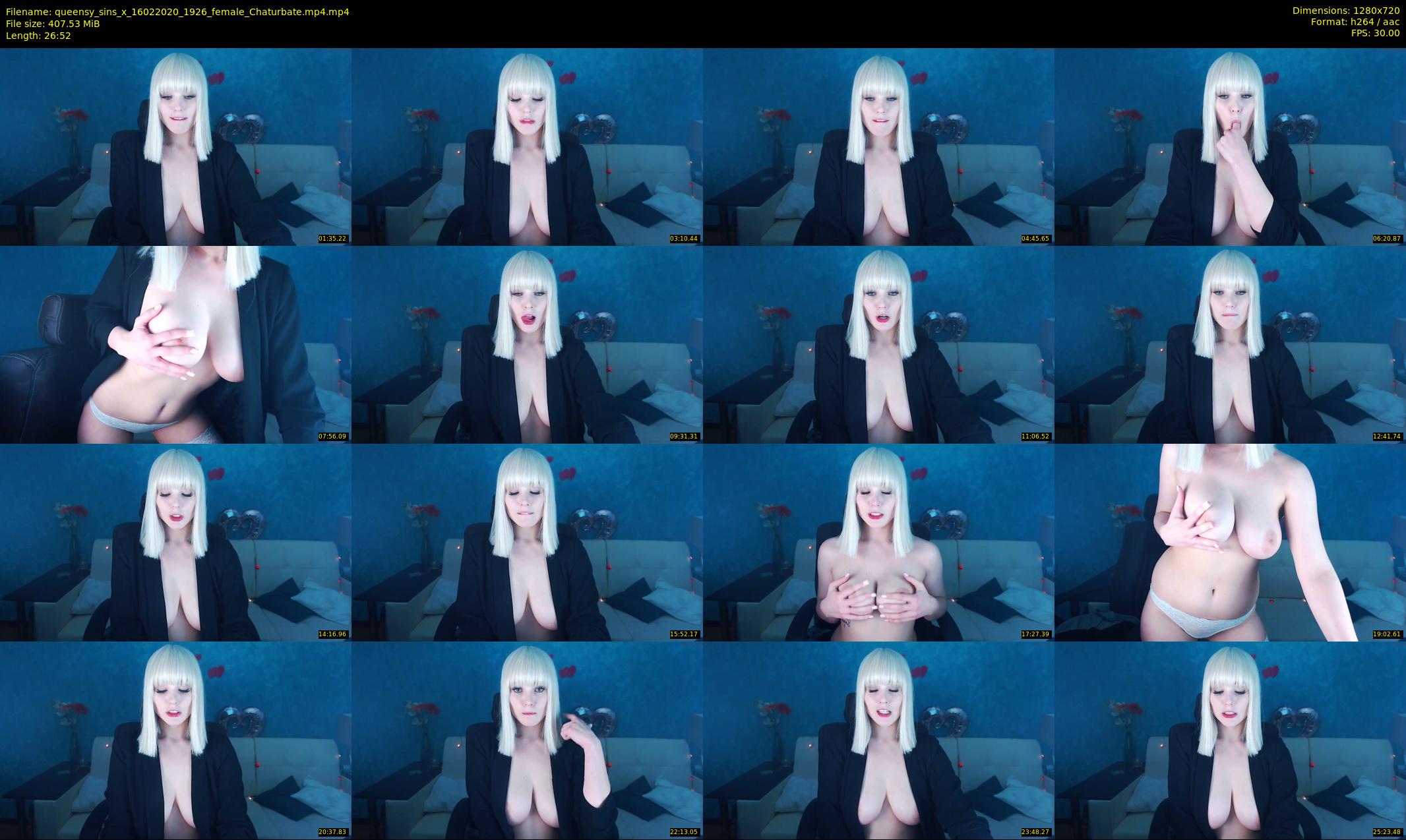 queensy_sins_x — 27 minute Chaturbate female cam show recording, 720p, Feb 16, 2020