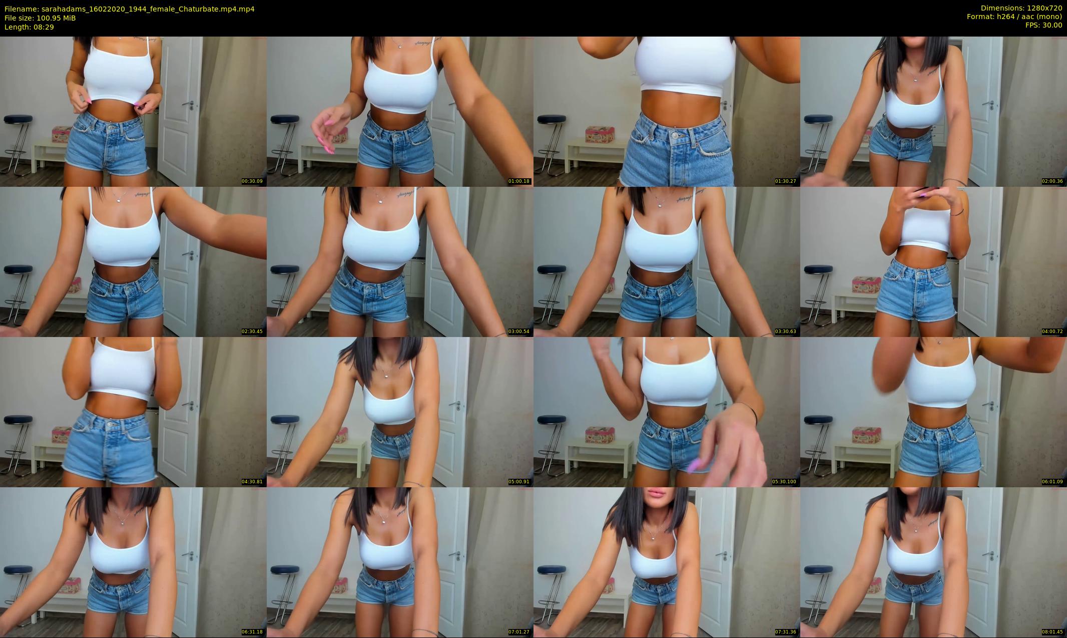 sarahadams — 9 minute Chaturbate female cam show recording, 720p, Feb 16, 2020