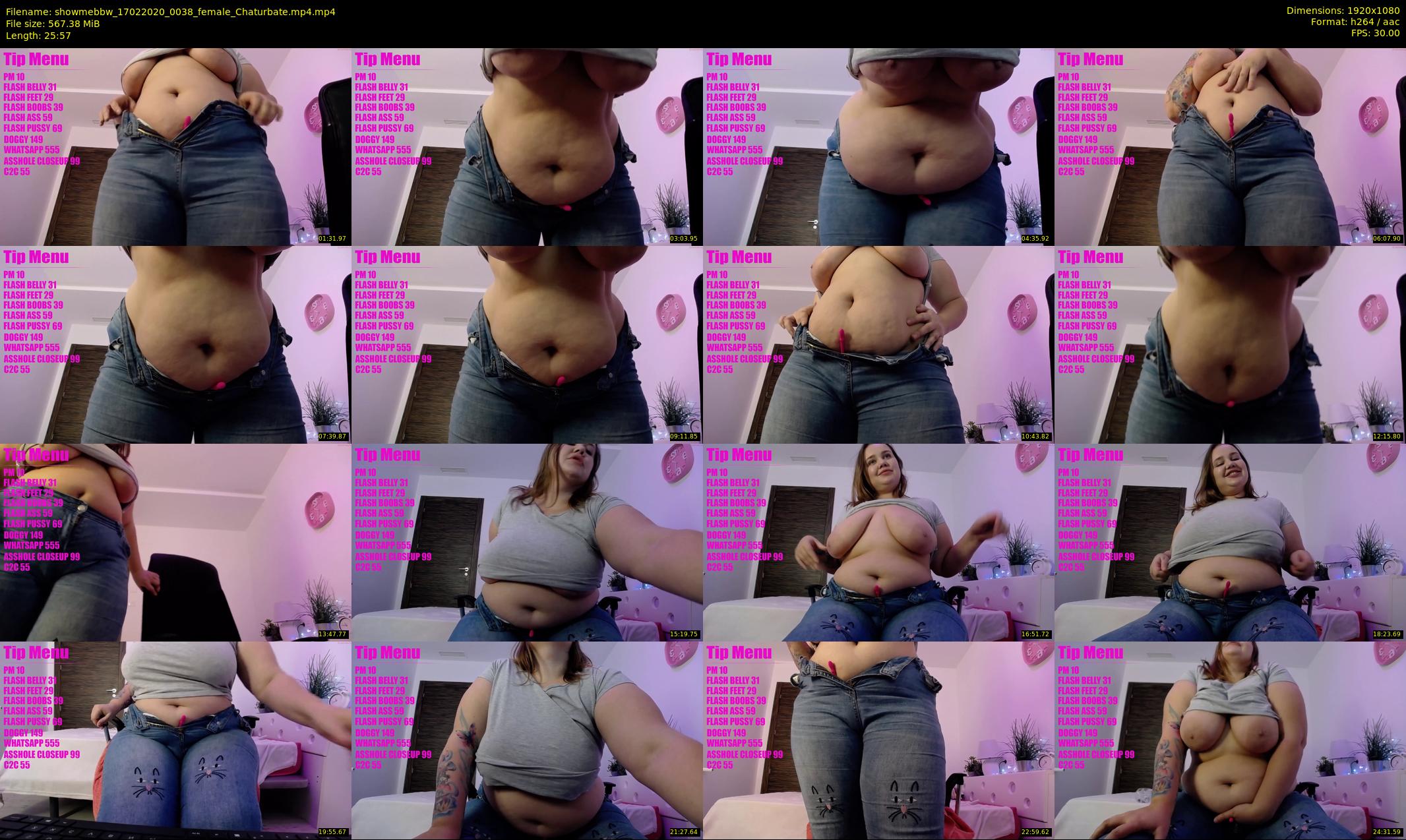 showmebbw — 26 minute Chaturbate female cam show recording, 1080p, Feb 17, 2020