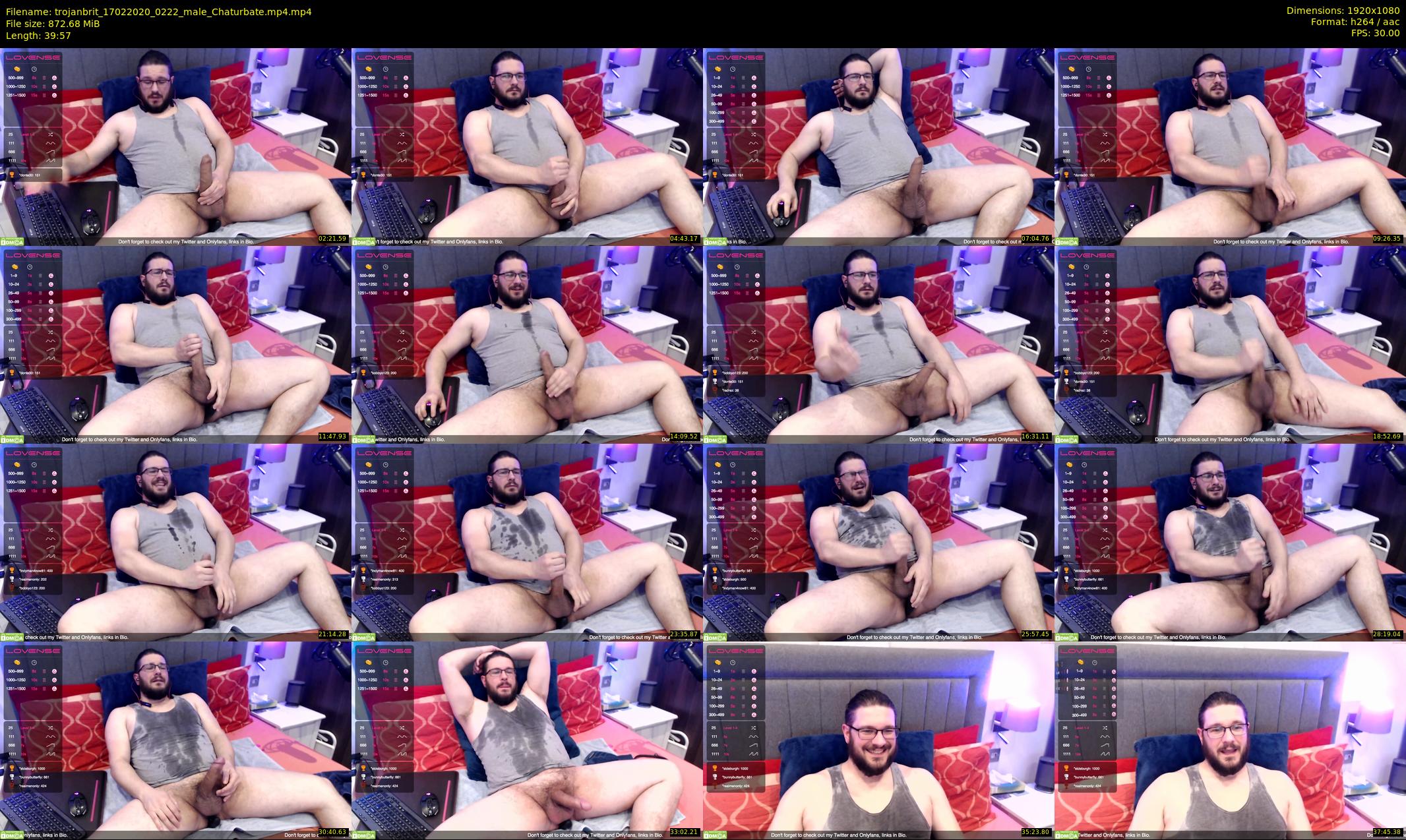 trojanbrit — 40 minute Chaturbate male cam show recording, 1080p, Feb 17, 2020