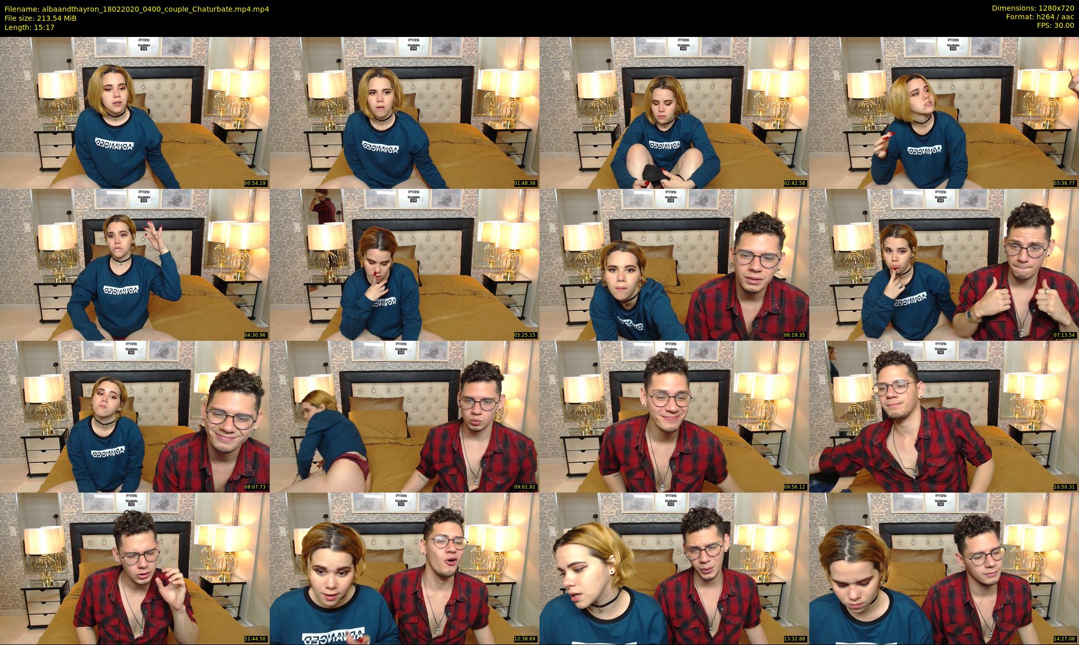 albaandthayron — 16 minute Chaturbate couple cam show recording, 720p, Feb 18, 2020