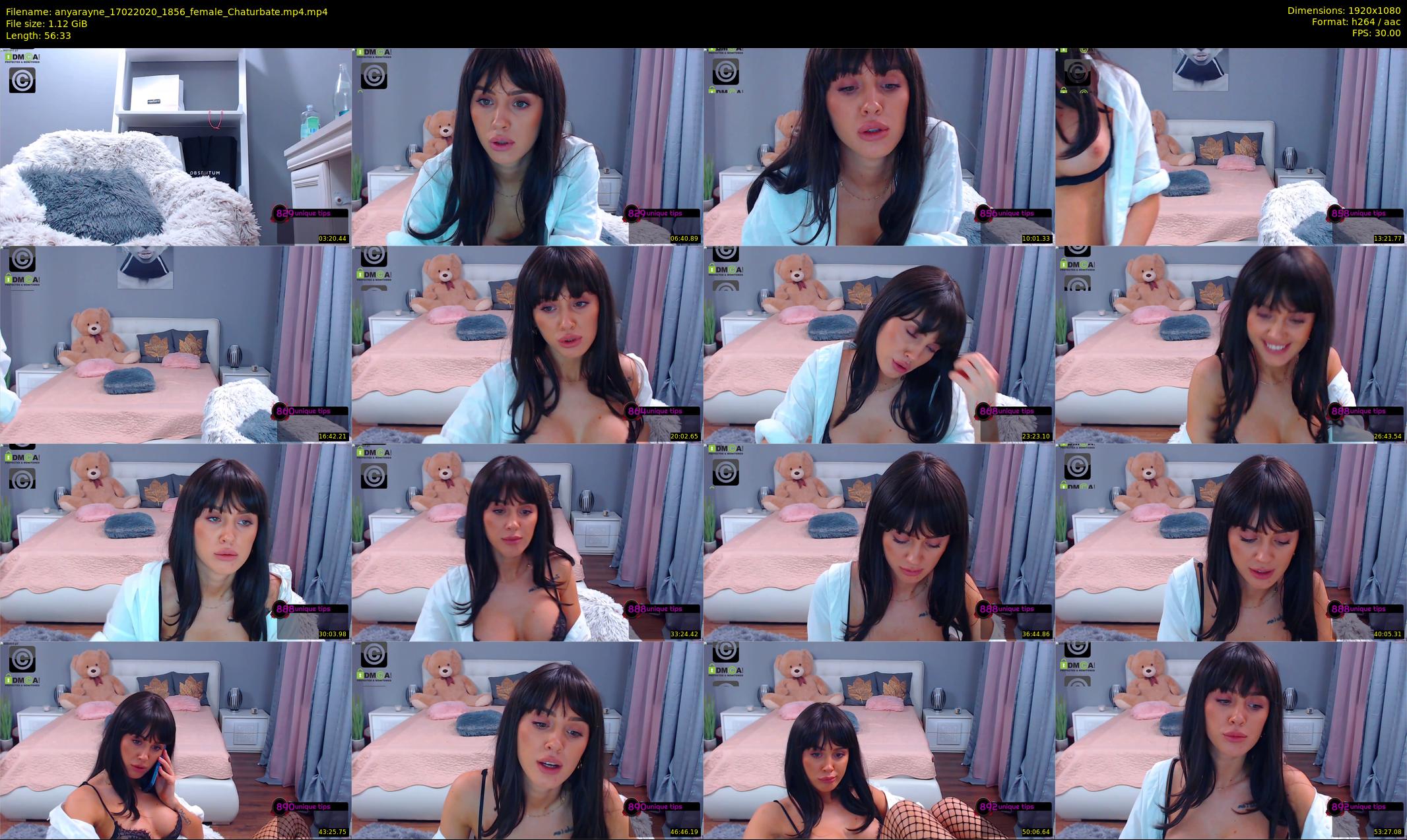 anyarayne — 57 minute Chaturbate female cam show recording, 1080p, Feb 17, 2020