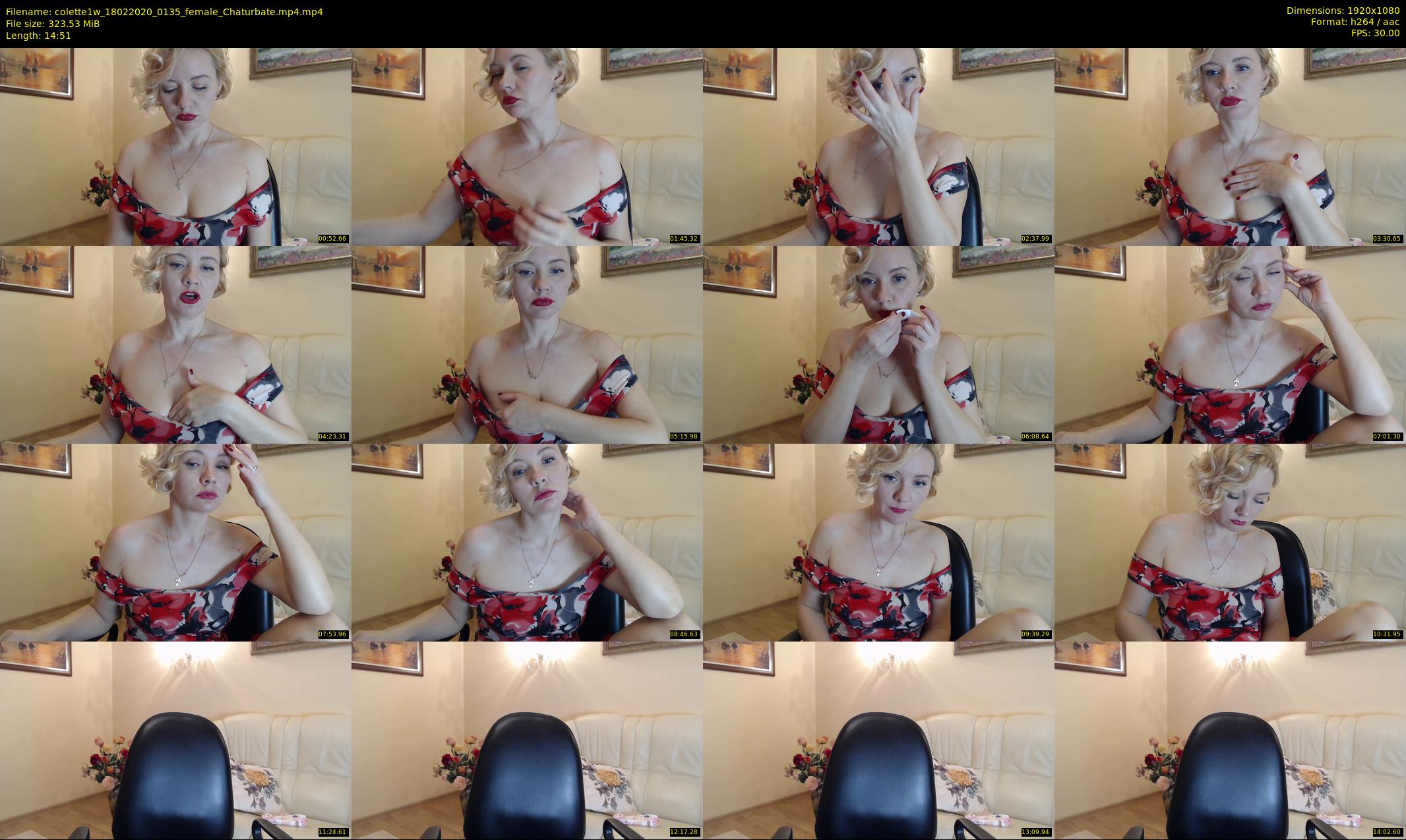 colette1w — 15 minute Chaturbate female cam show recording, 1080p, Feb 18, 2020