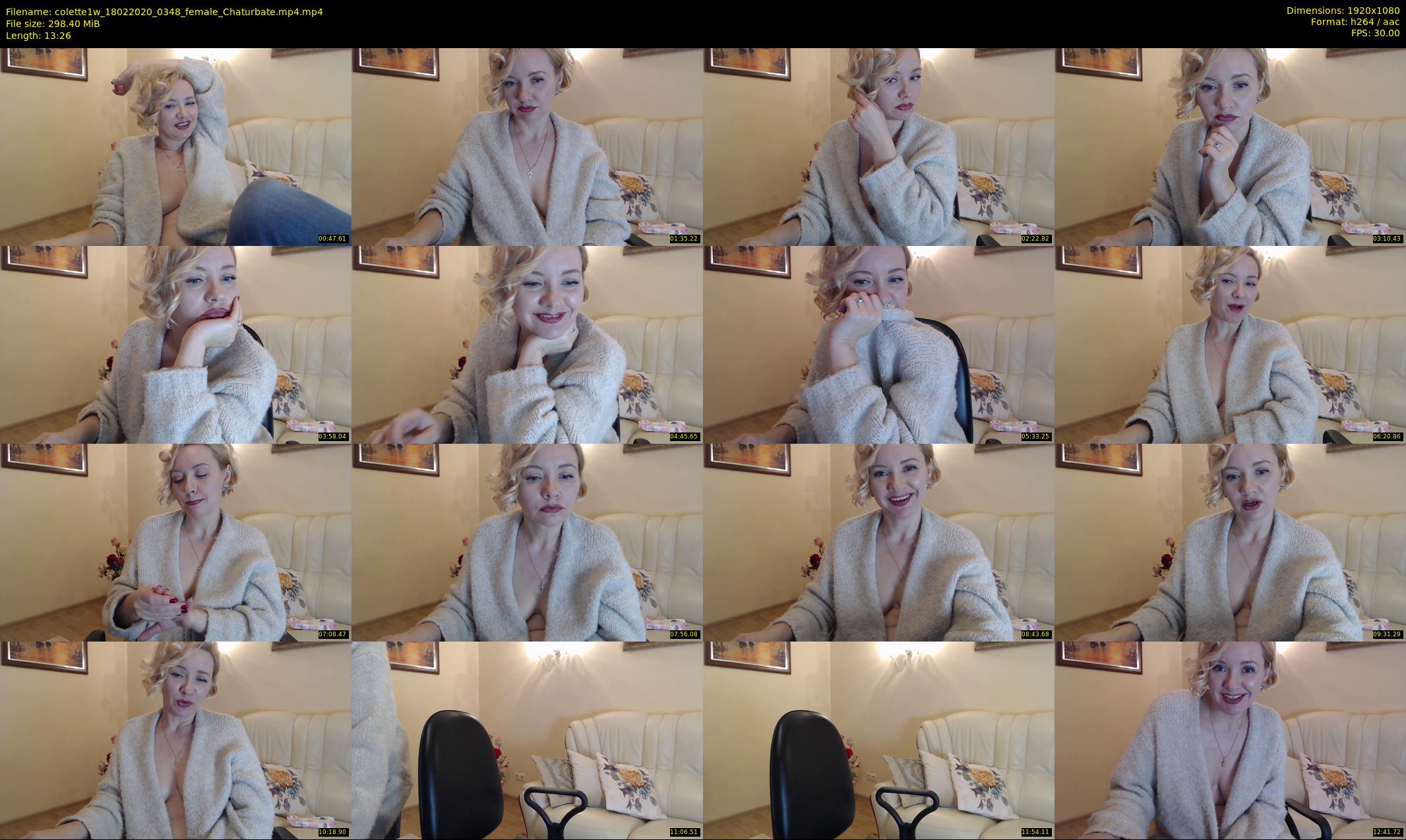 colette1w — 14 minute Chaturbate female cam show recording, 1080p, Feb 18, 2020