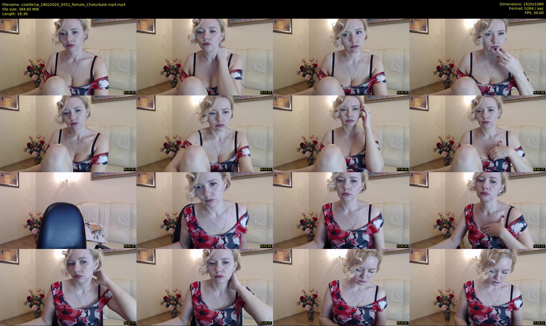 colette1w — 19 minute Chaturbate female cam show recording, 1080p, Feb 18, 2020