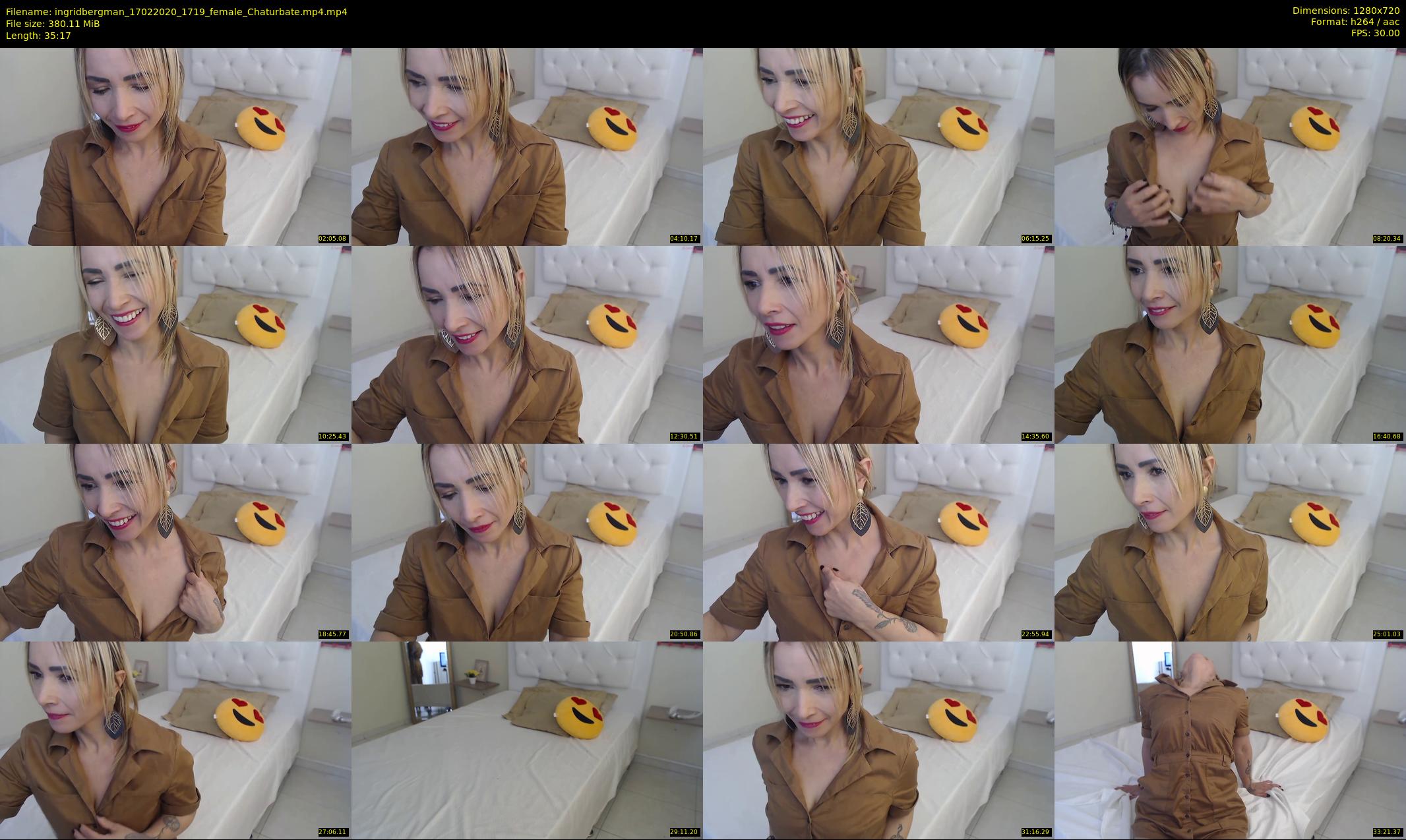 ingridbergman — 36 minute Chaturbate female cam show recording, 720p, Feb 17, 2020