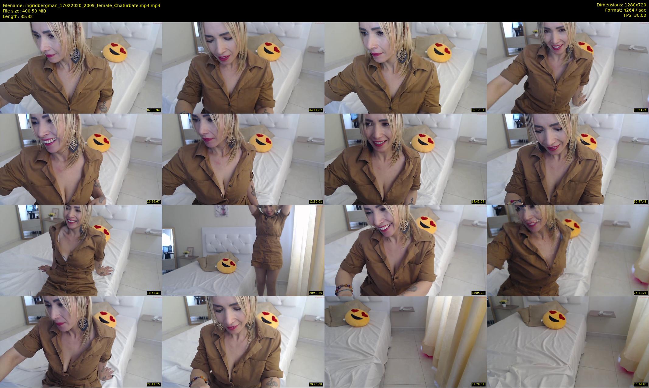 ingridbergman — 36 minute Chaturbate female cam show recording, 720p, Feb 17, 2020