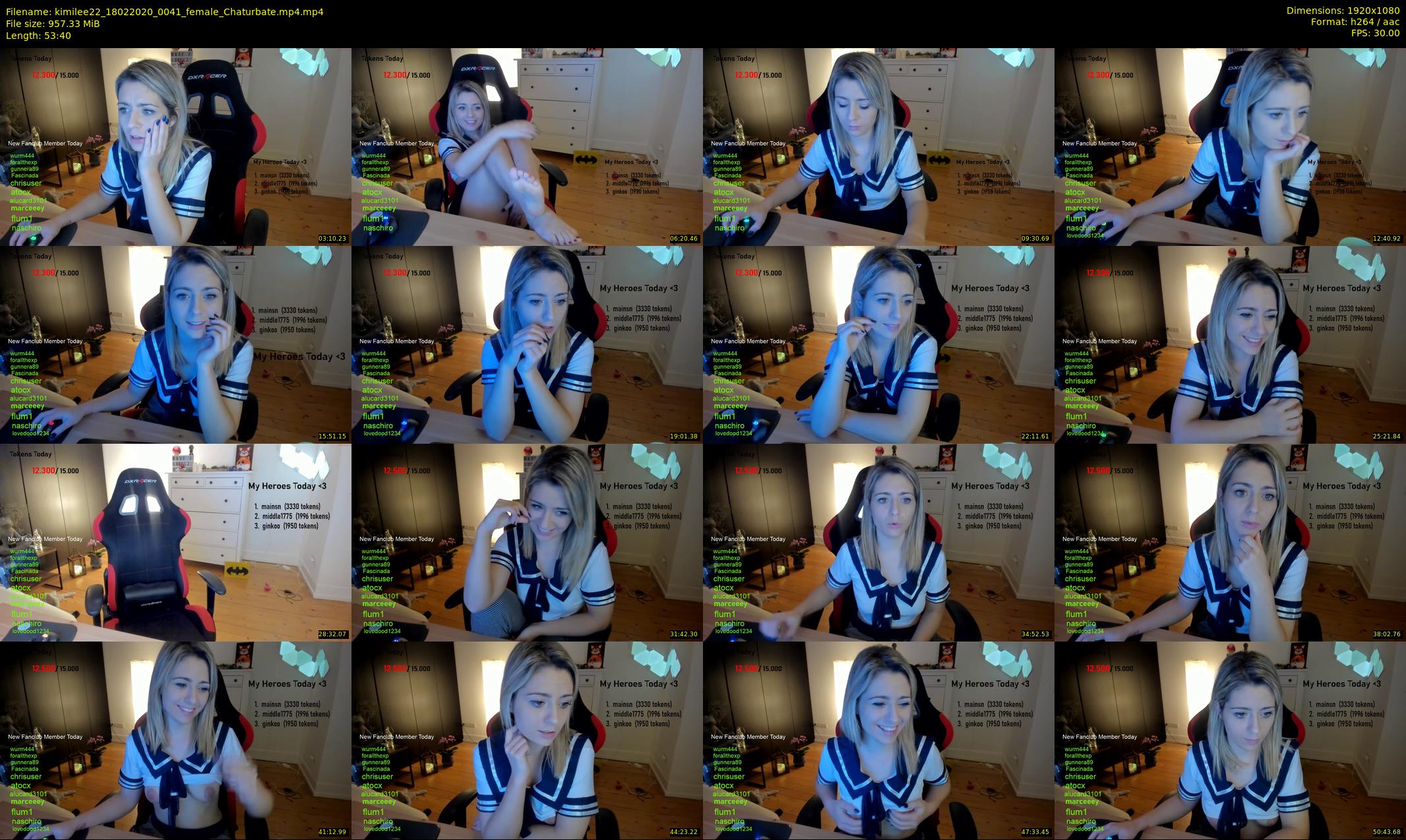 kimilee22 — 54 minute Chaturbate female cam show recording, 1080p, Feb 18, 2020