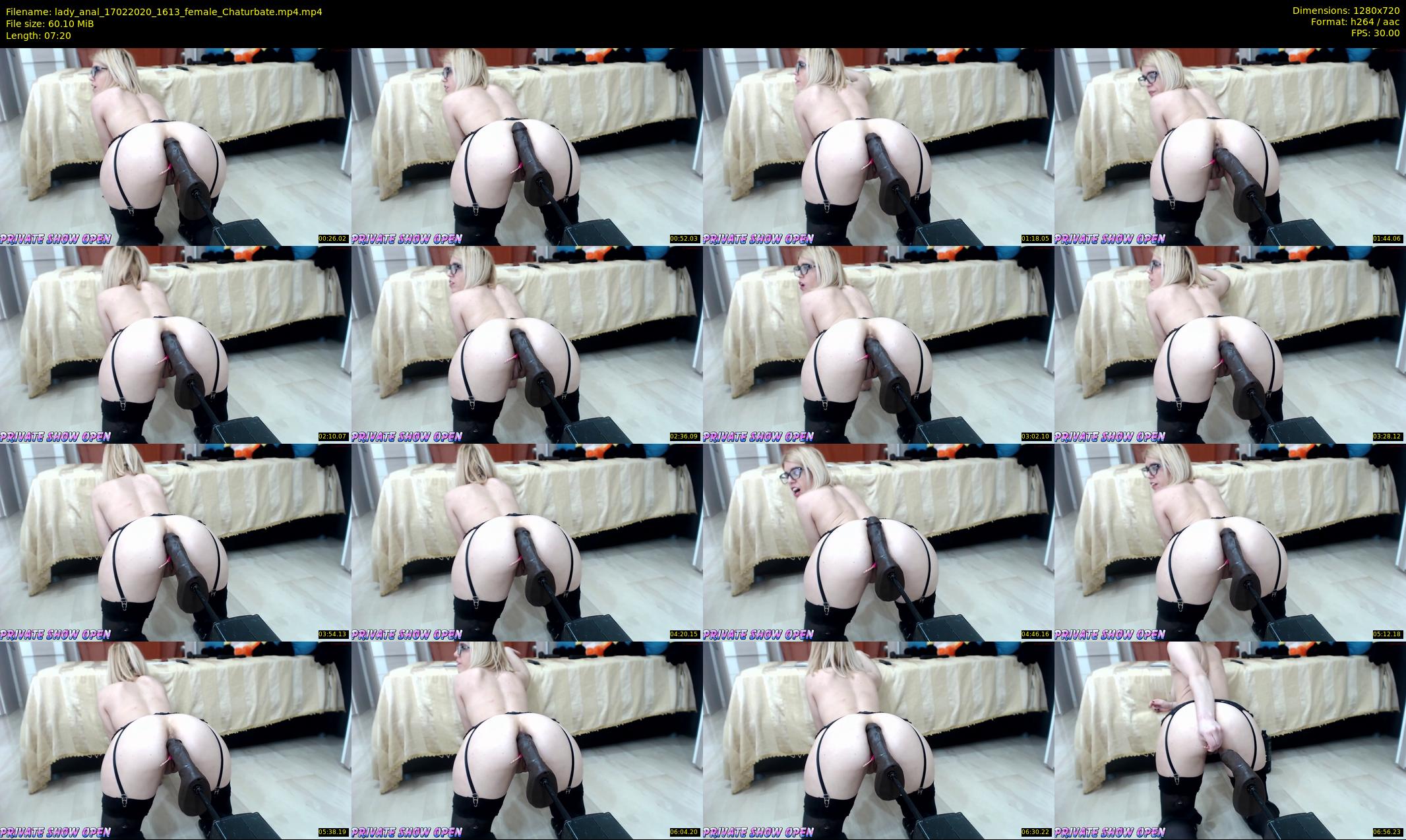lady_anal — 8 minute Chaturbate female cam show recording, 720p, Feb 17, 2020