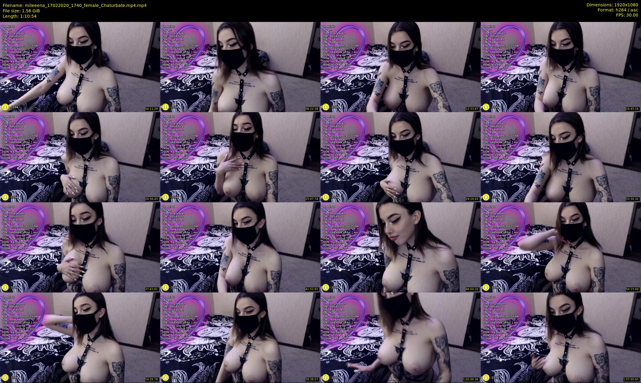 mileeena — 71 minute Chaturbate female cam show recording, 1080p, Feb 17, 2020