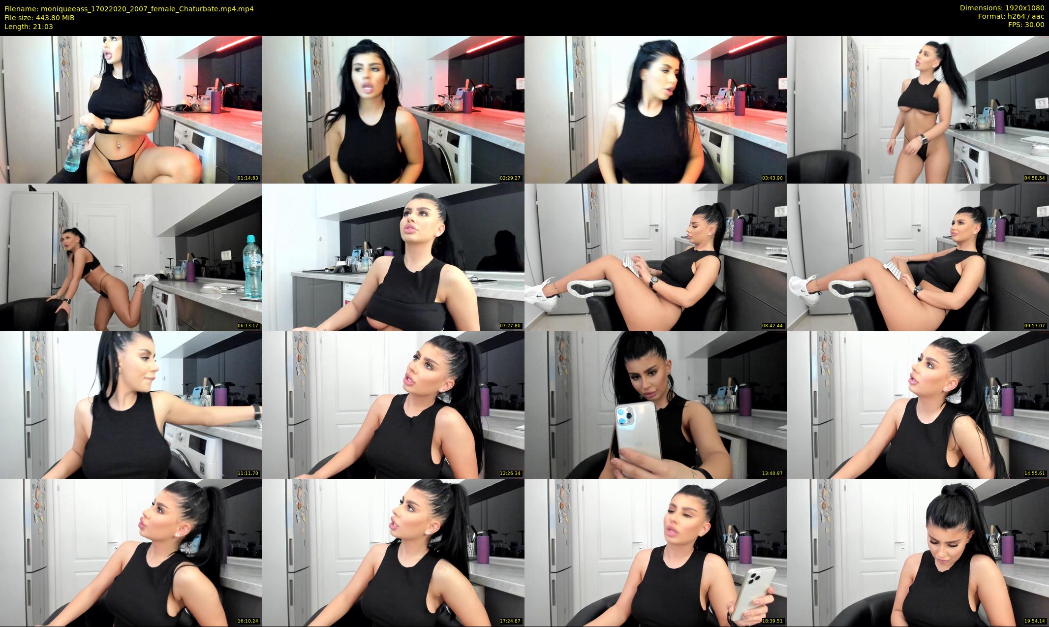 moniqueeass — 22 minute Chaturbate female cam show recording, 1080p, Feb 17, 2020
