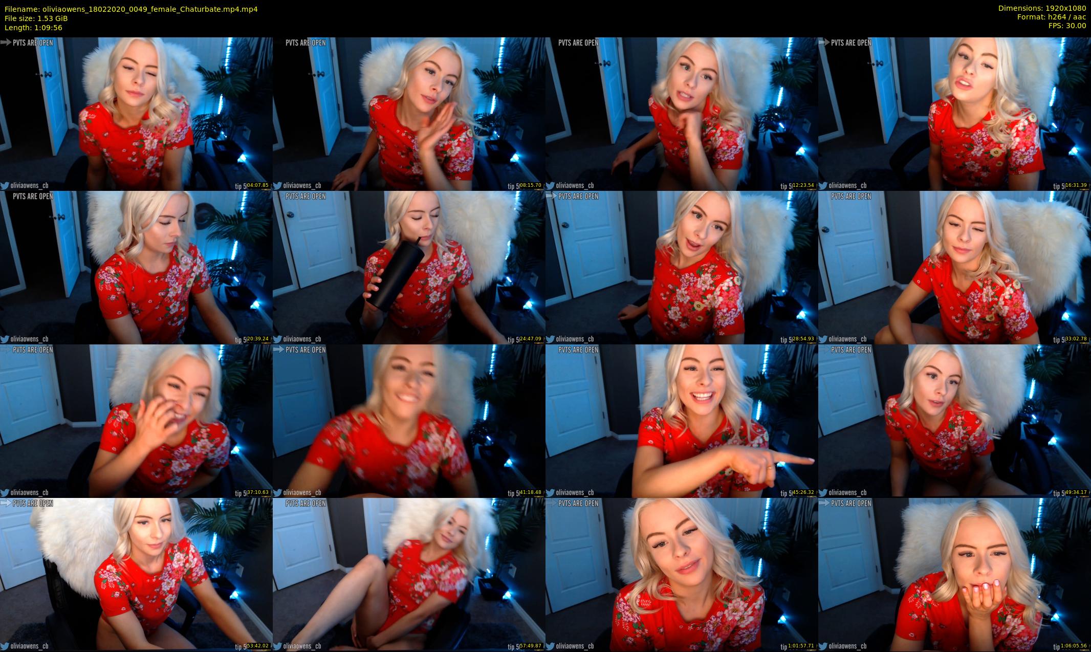 oliviaowens — 70 minute Chaturbate female cam show recording, 1080p, Feb 18, 2020
