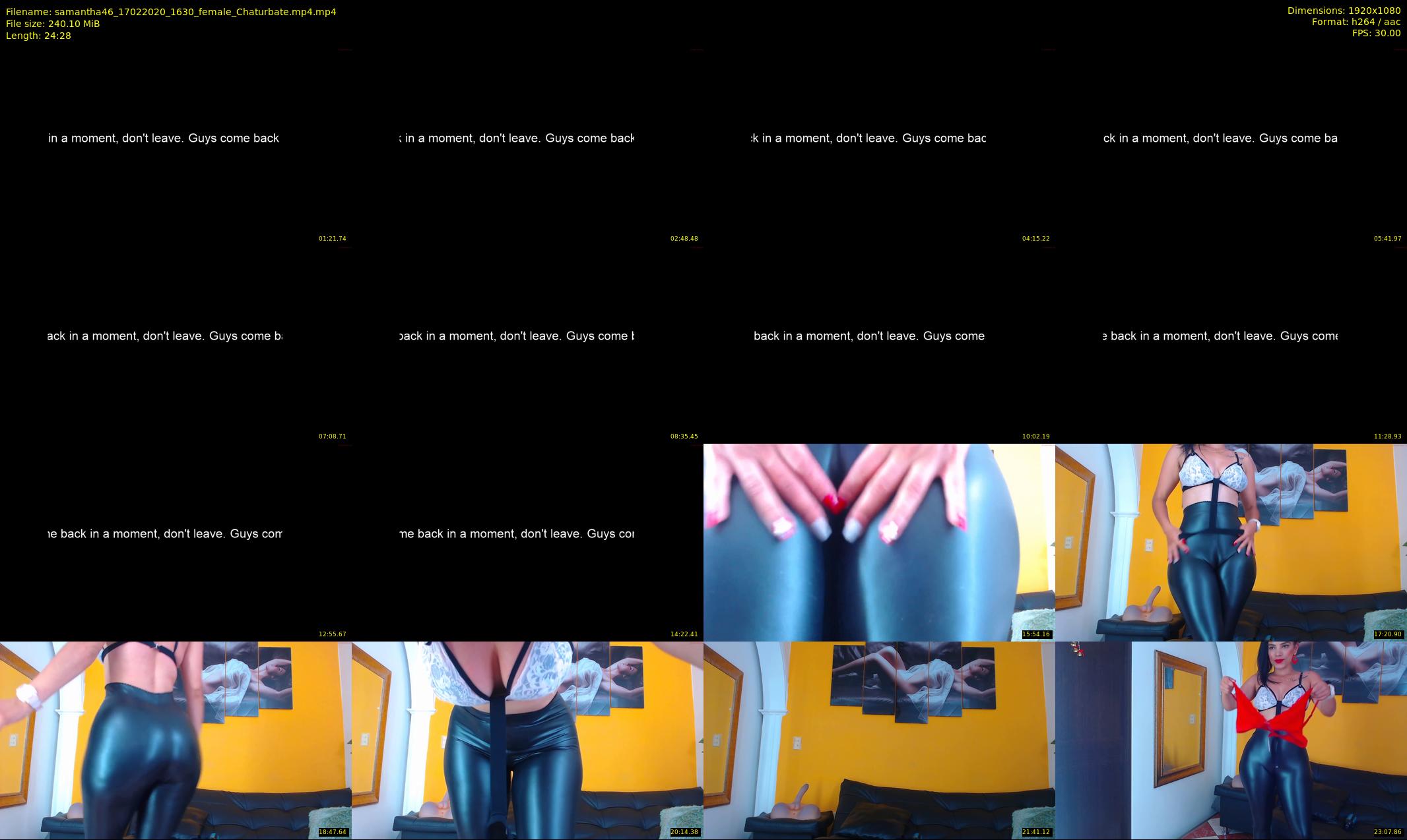 samantha46 — 25 minute Chaturbate female cam show recording, 1080p, Feb 17, 2020