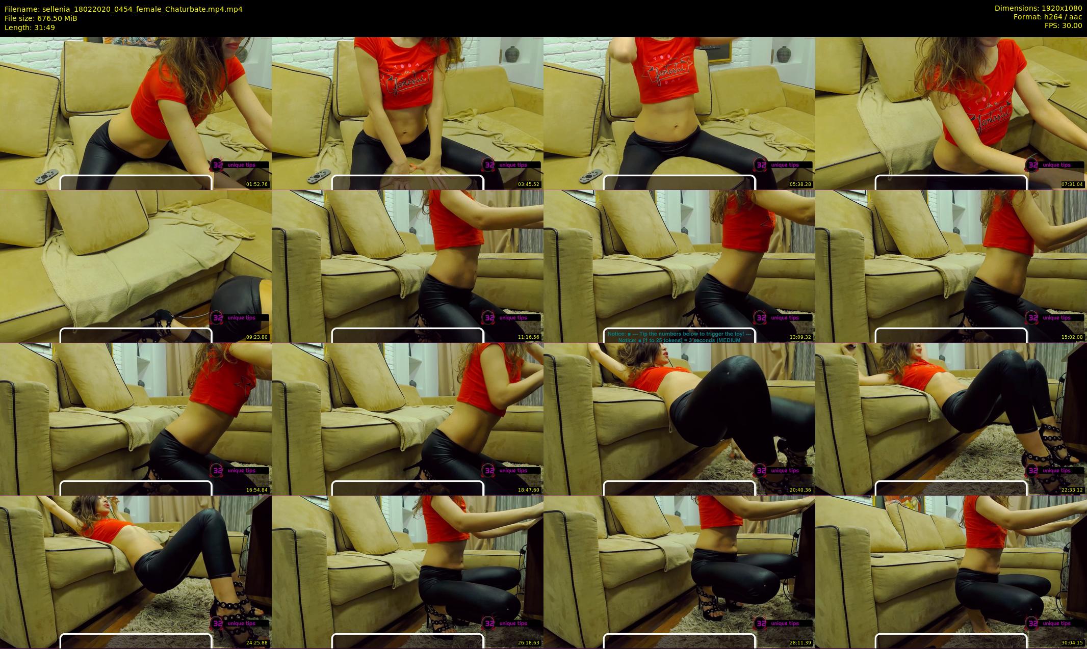 sellenia — 32 minute Chaturbate female cam show recording, 1080p, Feb 18, 2020