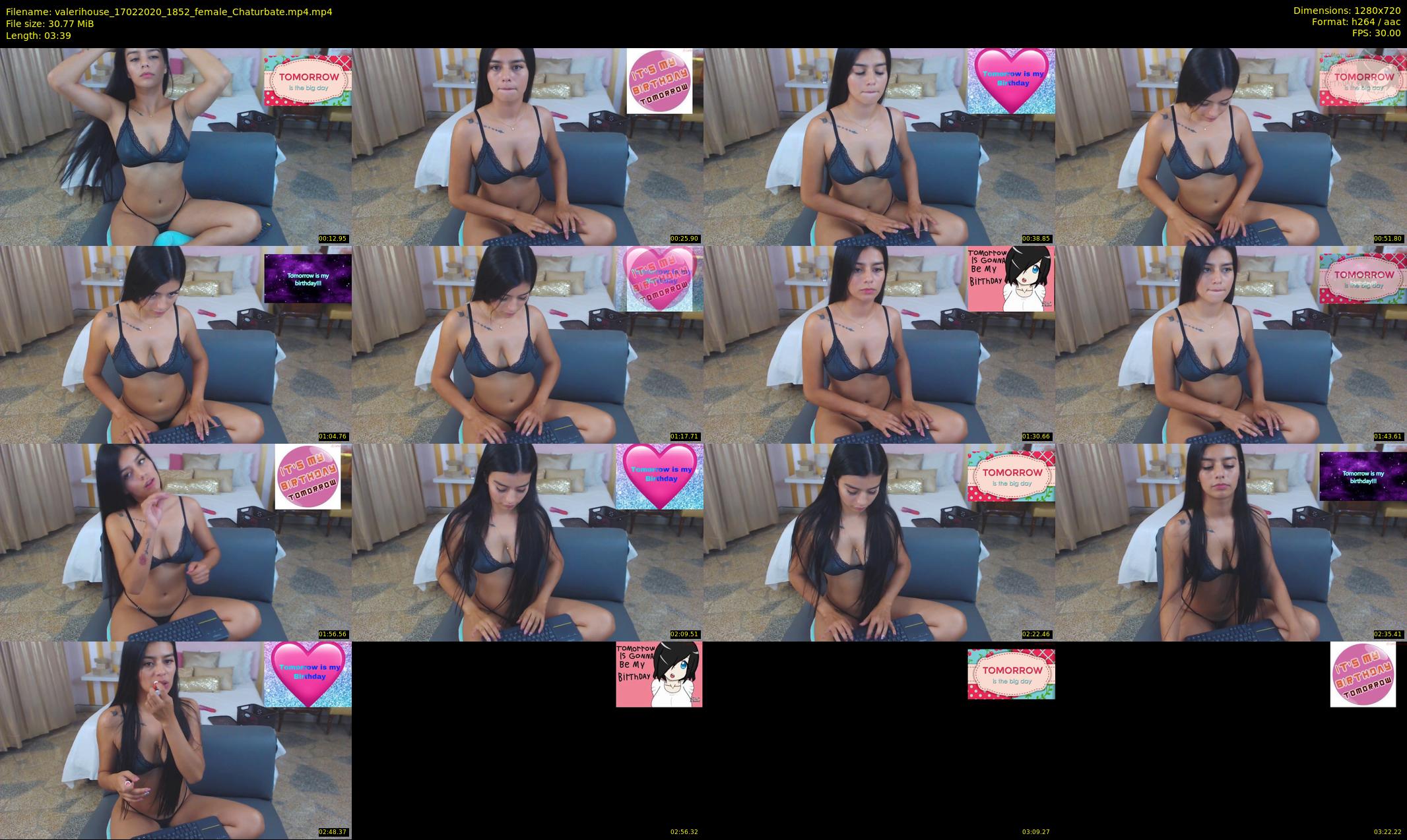 valerihouse — 4 minute Chaturbate female cam show recording, 720p, Feb 17, 2020