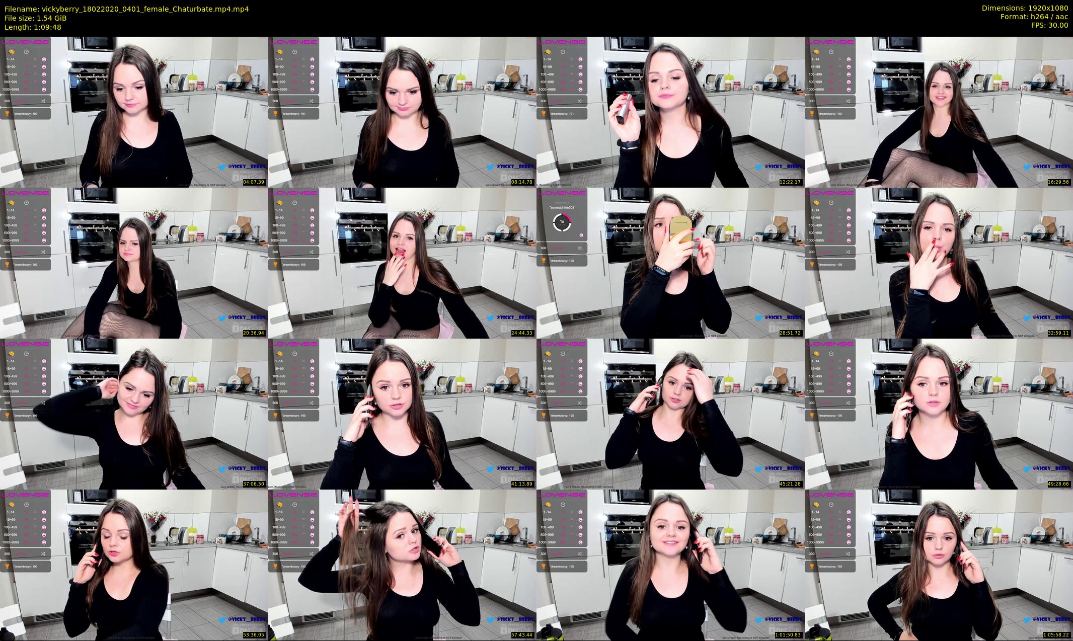 vickyberry — 70 minute Chaturbate female cam show recording, 1080p, Feb 18, 2020