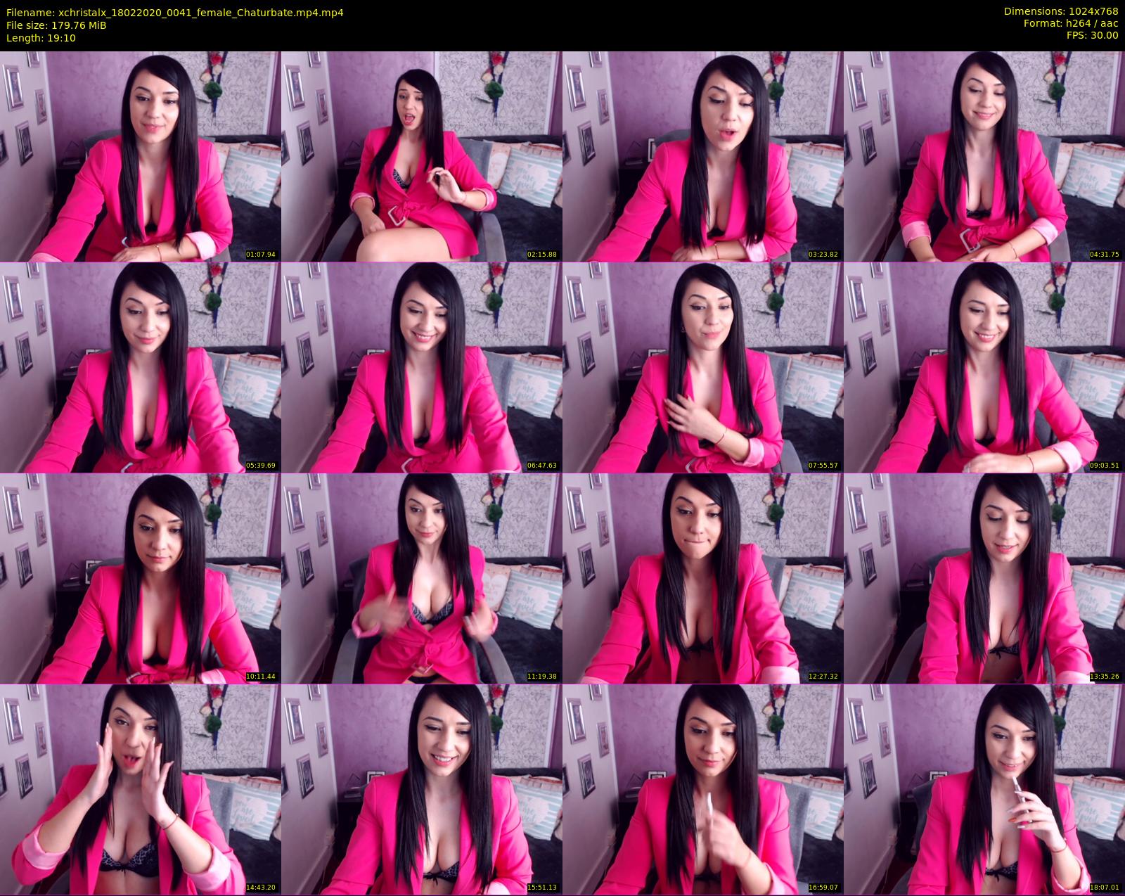 xchristalx — 20 minute Chaturbate female cam show recording, 720p, Feb 18, 2020