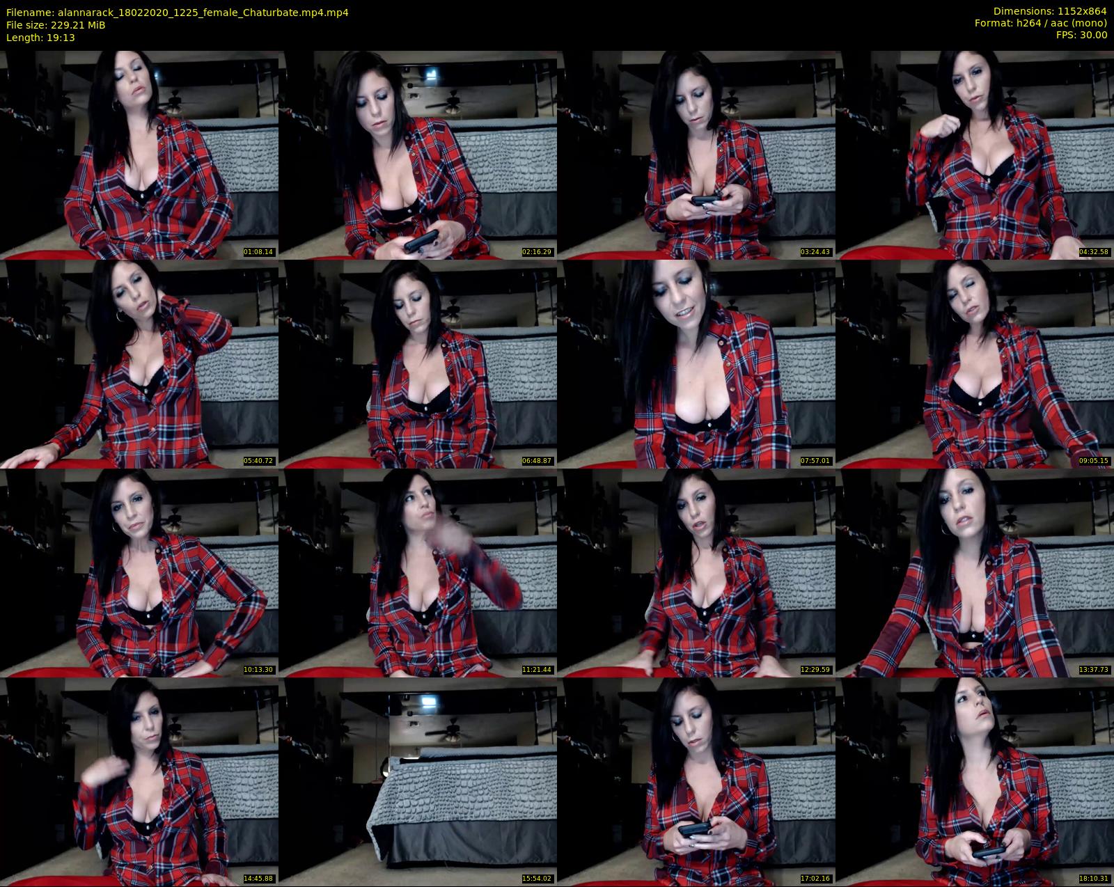 alannarack — 20 minute Chaturbate female cam show recording, 720p, Feb 18, 2020