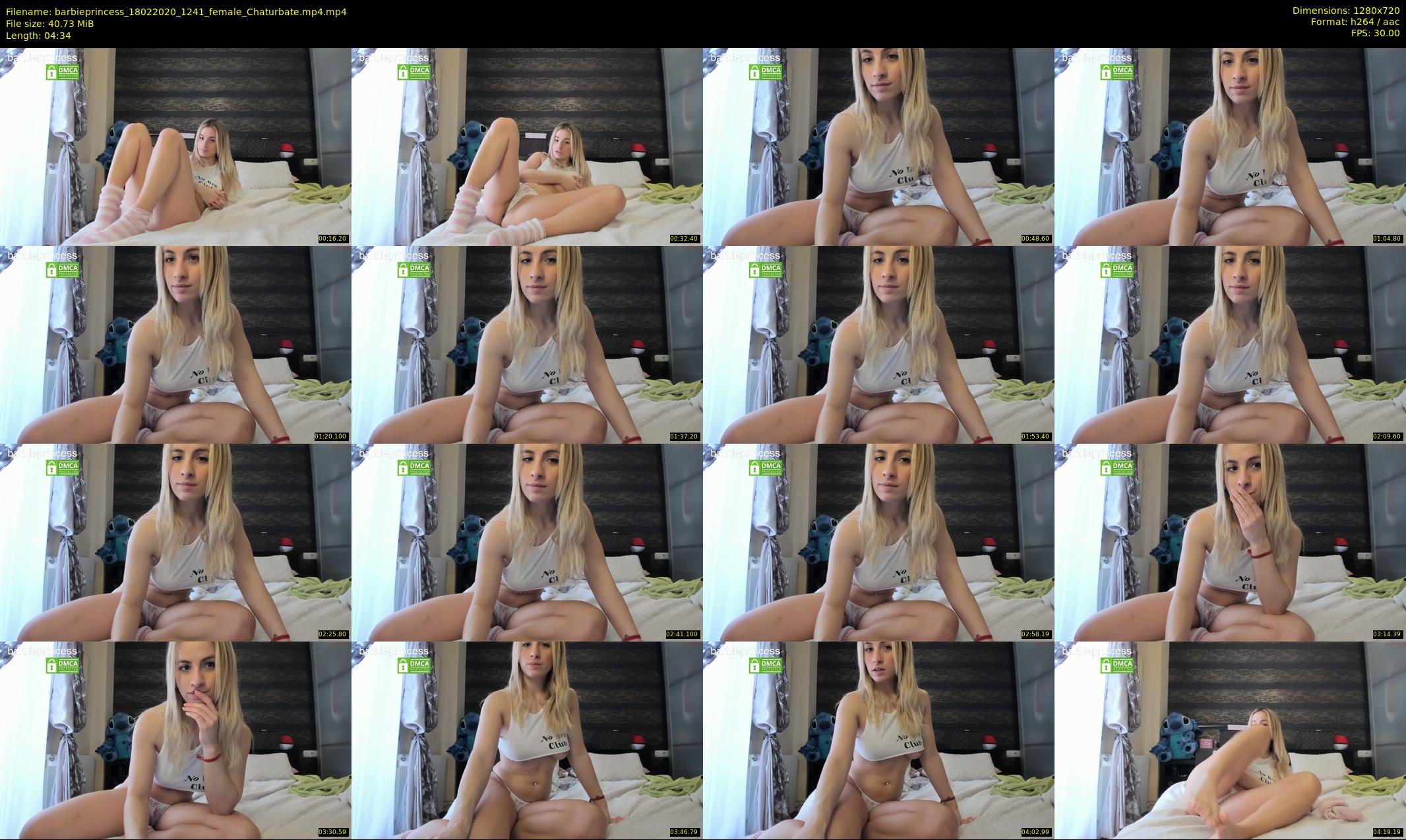 barbieprincess — 5 minute Chaturbate female cam show recording, 720p, Feb 18, 2020