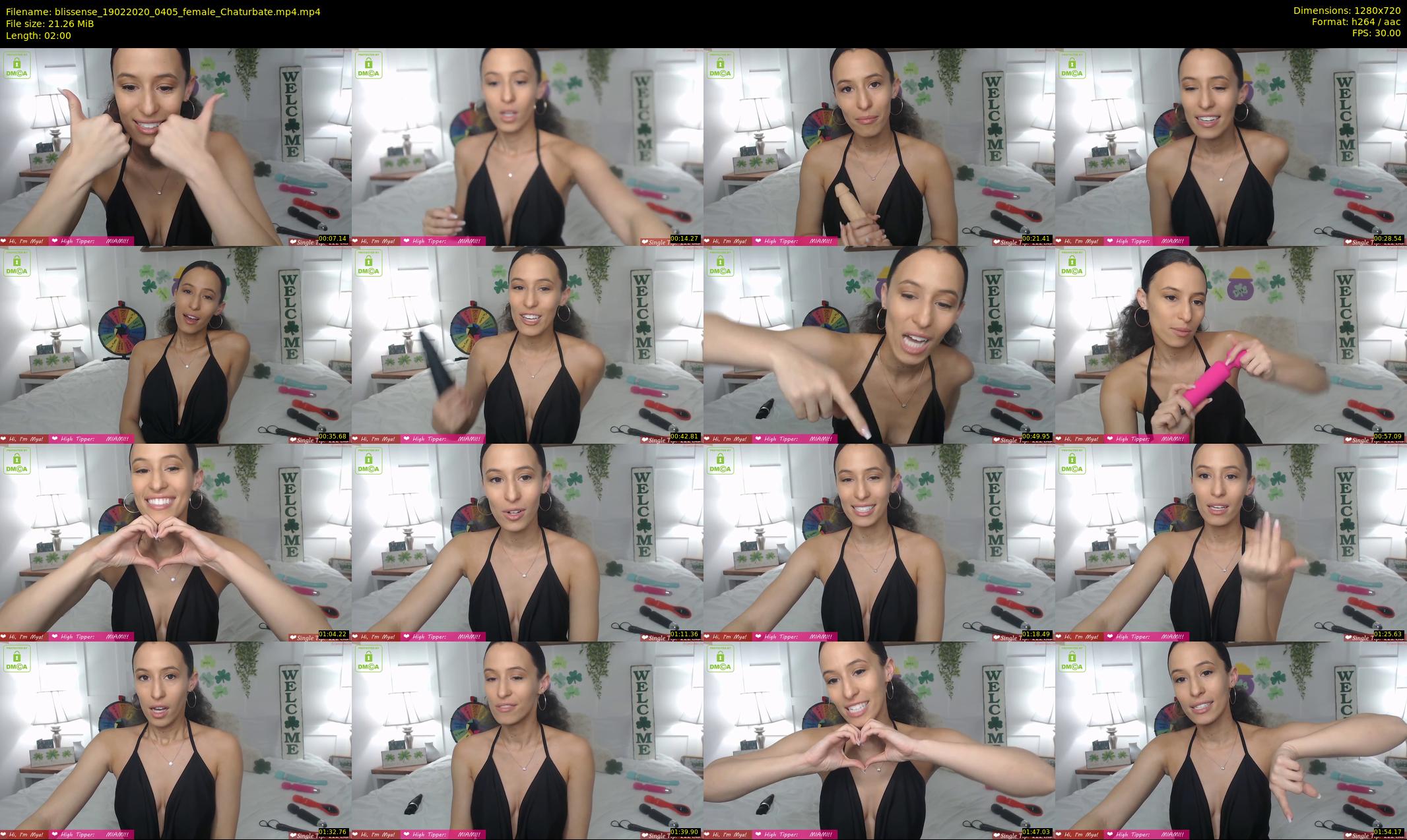blissense — 2 minute Chaturbate female cam show recording, 720p, Feb 19, 2020