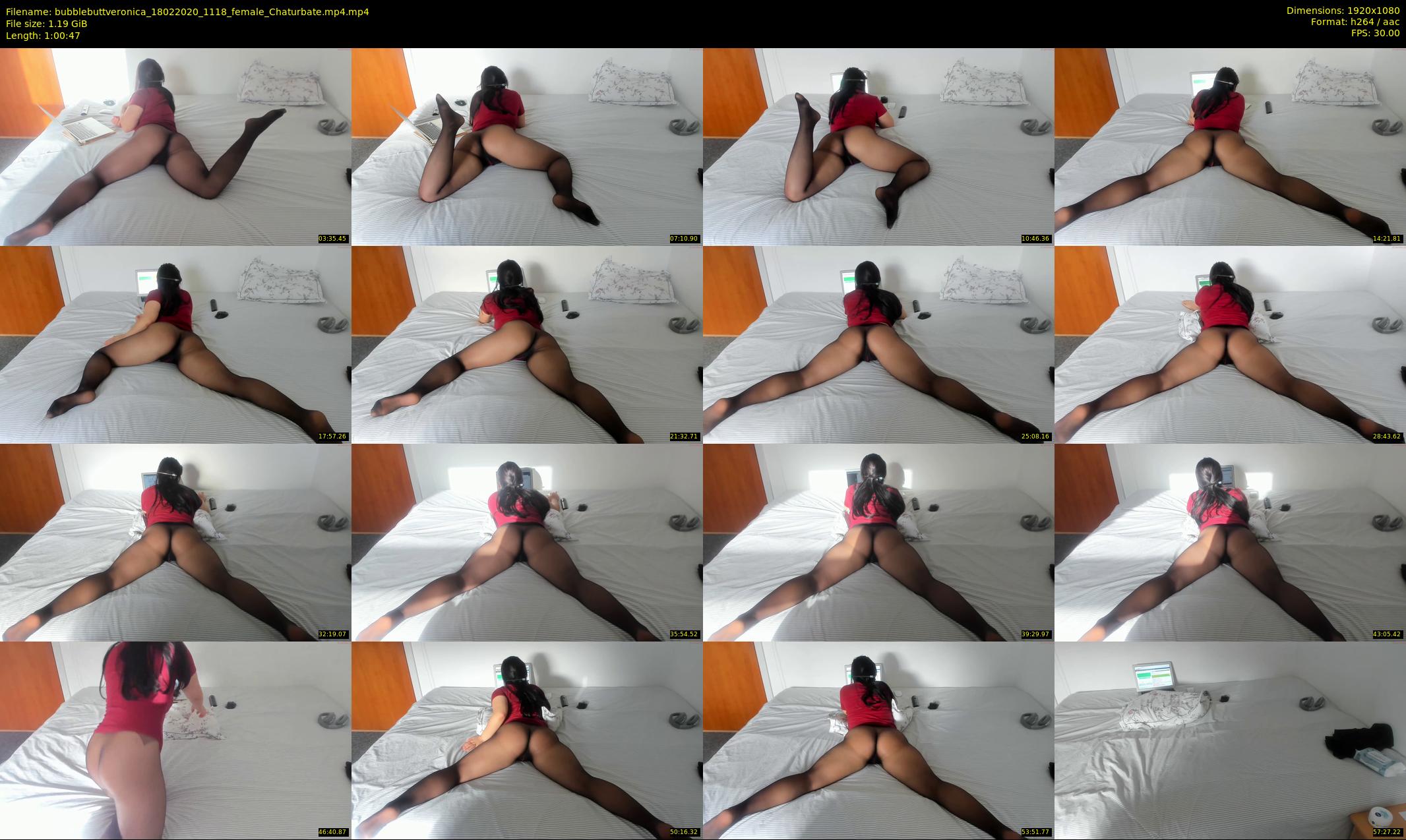 bubblebuttveronica — 61 minute Chaturbate female cam show recording, 1080p, Feb 18, 2020