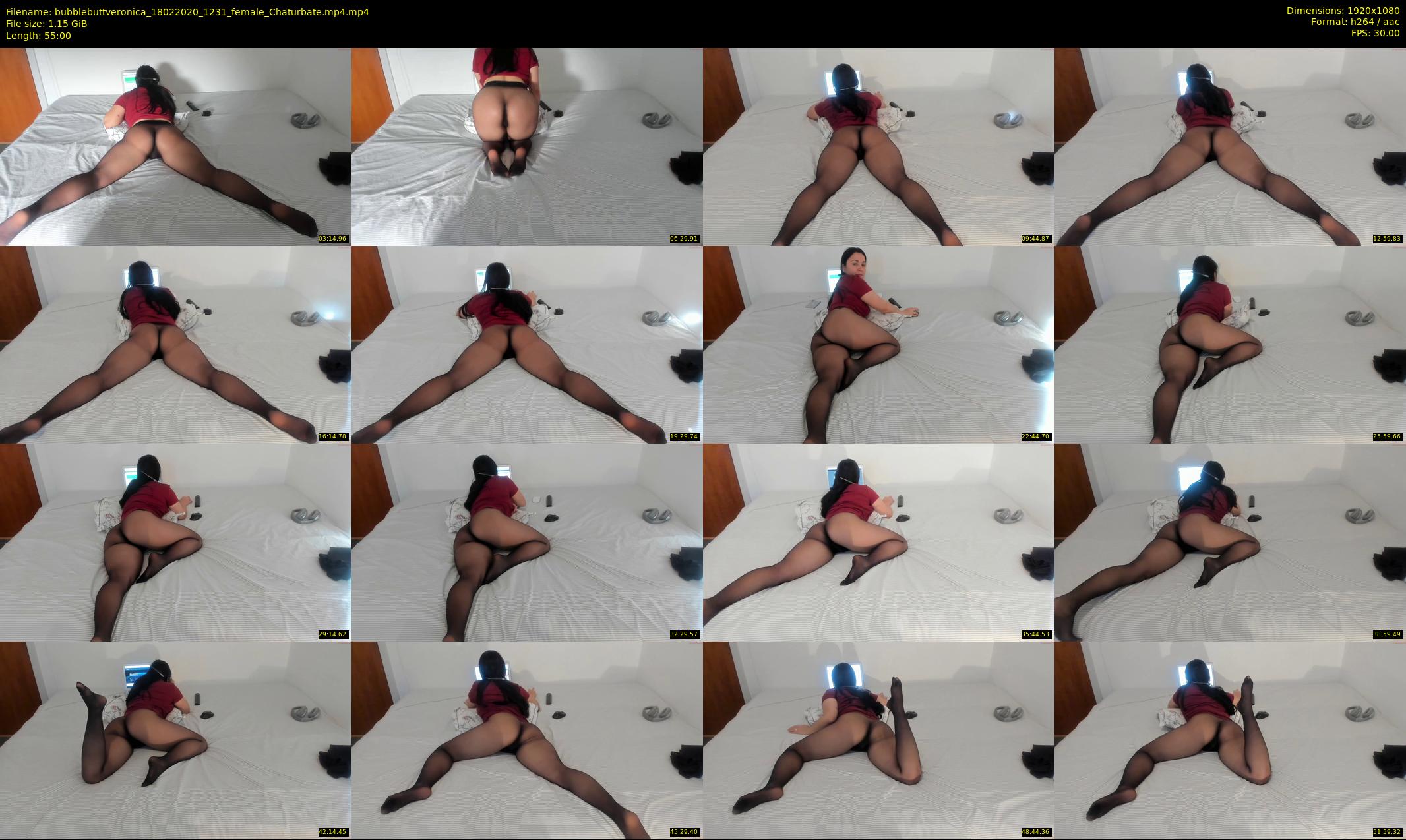bubblebuttveronica — 55 minute Chaturbate female cam show recording, 1080p, Feb 18, 2020