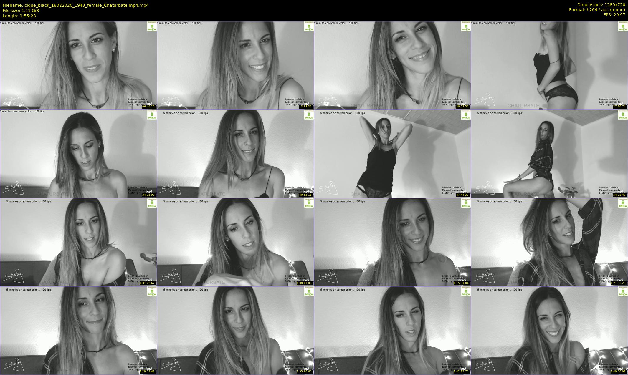 cique_black — 116 minute Chaturbate female cam show recording, 720p, Feb 18, 2020