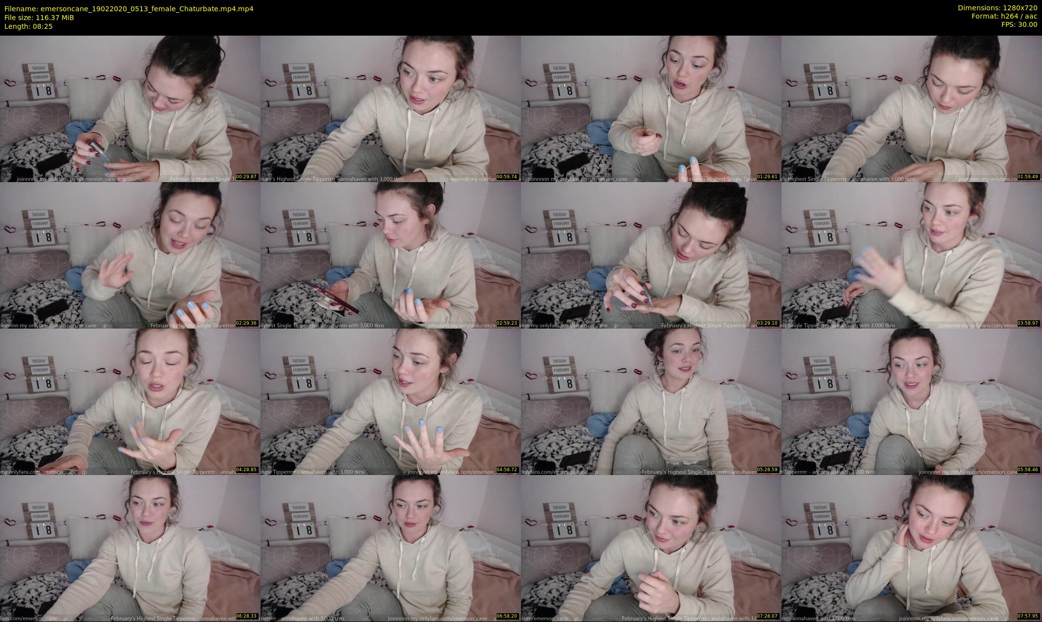 emersoncane — 9 minute Chaturbate female cam show recording, 720p, Feb 19, 2020