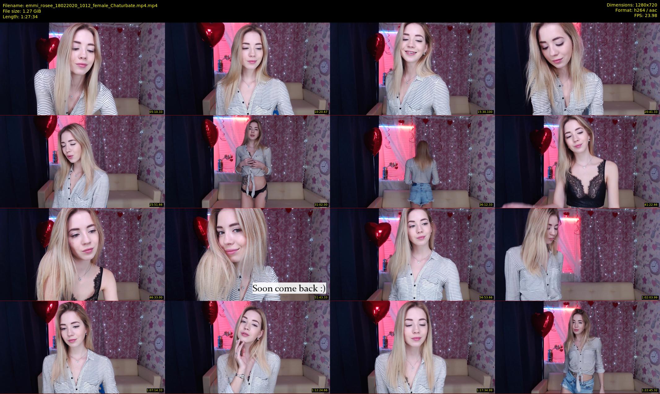 emmi_rosee — 88 minute Chaturbate female cam show recording, 720p, Feb 18, 2020