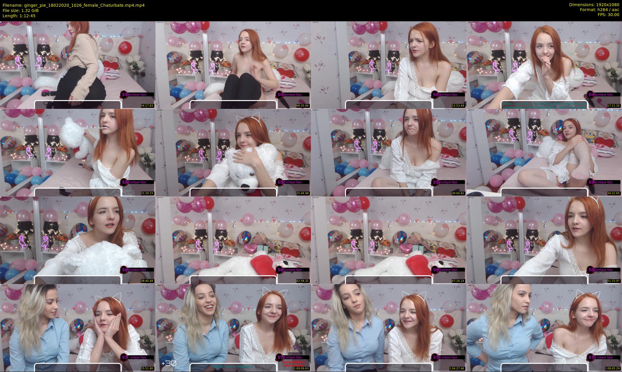 ginger_pie — 73 minute Chaturbate female cam show recording, 1080p, Feb 18, 2020