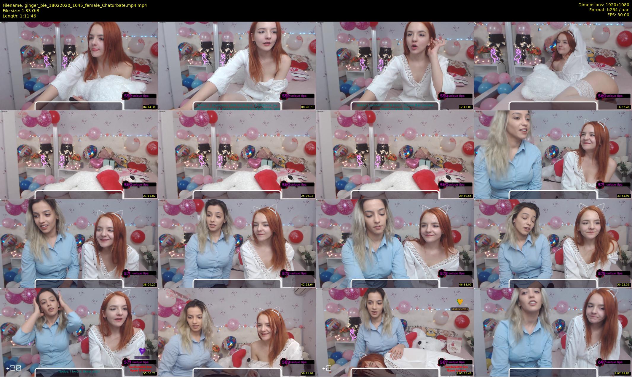 ginger_pie — 72 minute Chaturbate female cam show recording, 1080p, Feb 18, 2020