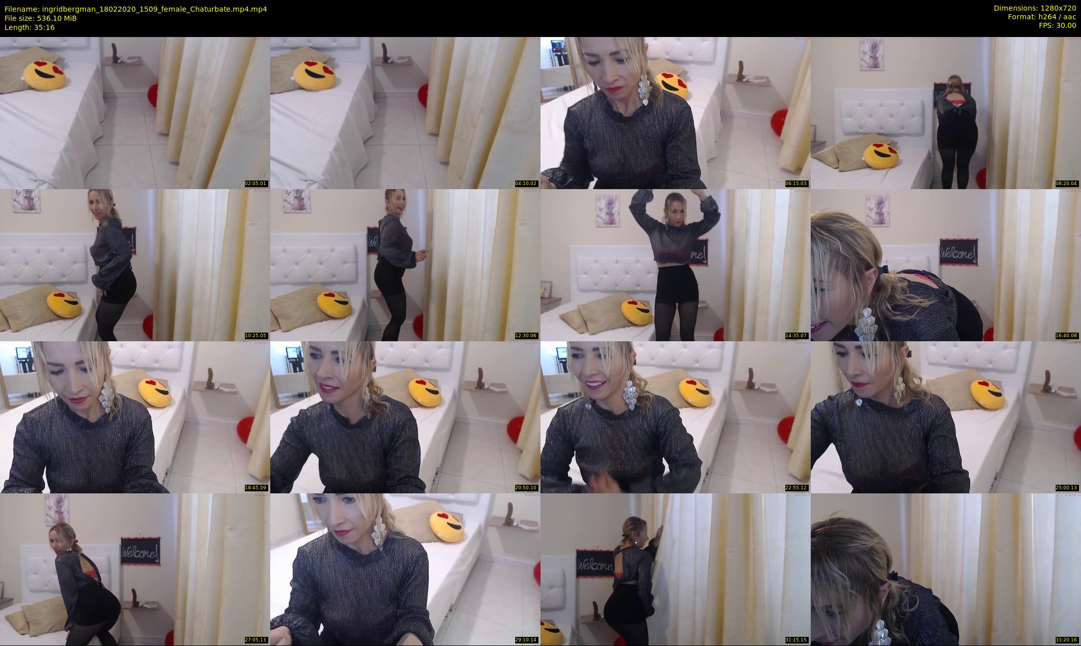 ingridbergman — 36 minute Chaturbate female cam show recording, 720p, Feb 18, 2020