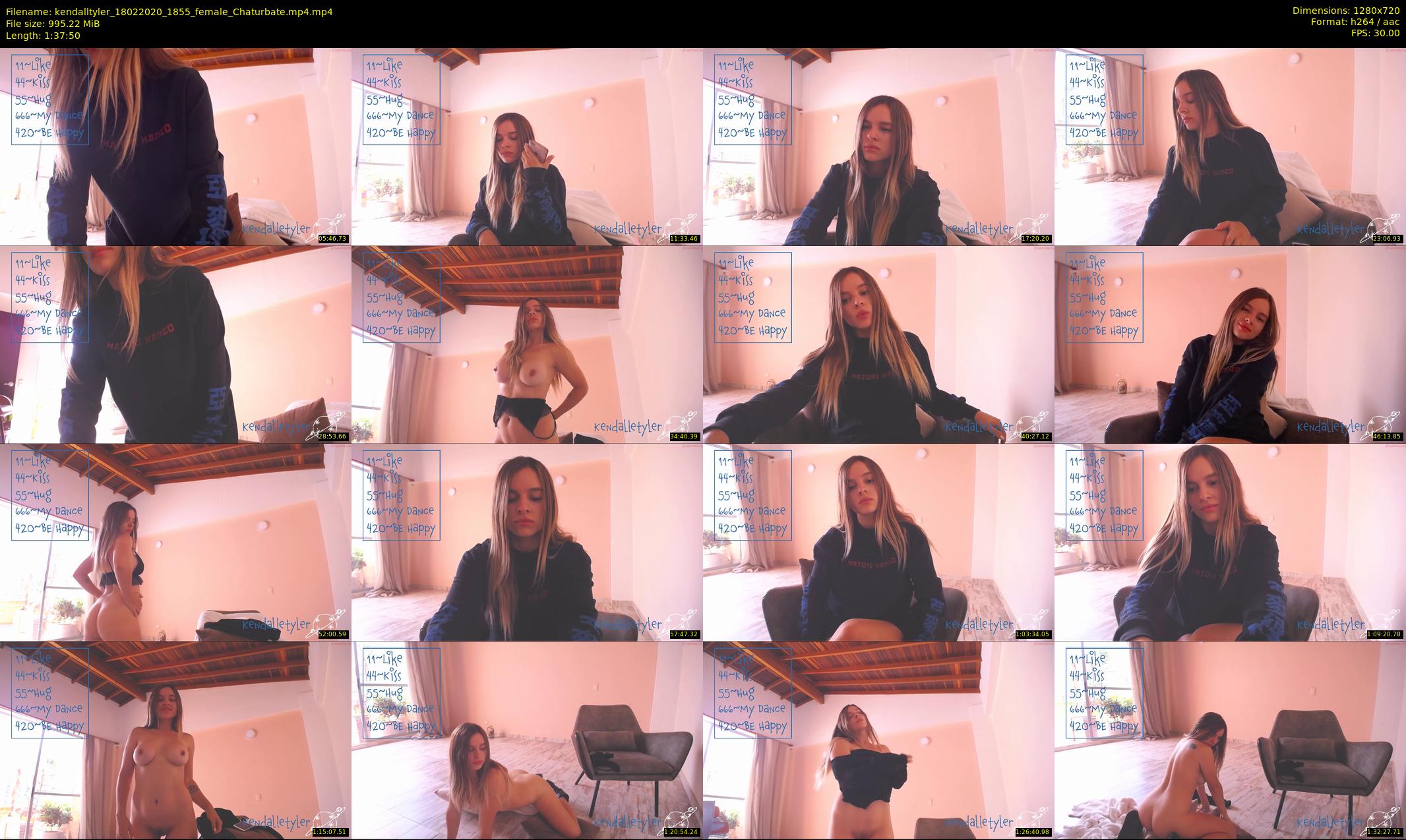 kendalltyler — 98 minute Chaturbate female cam show recording, 720p, Feb 18, 2020
