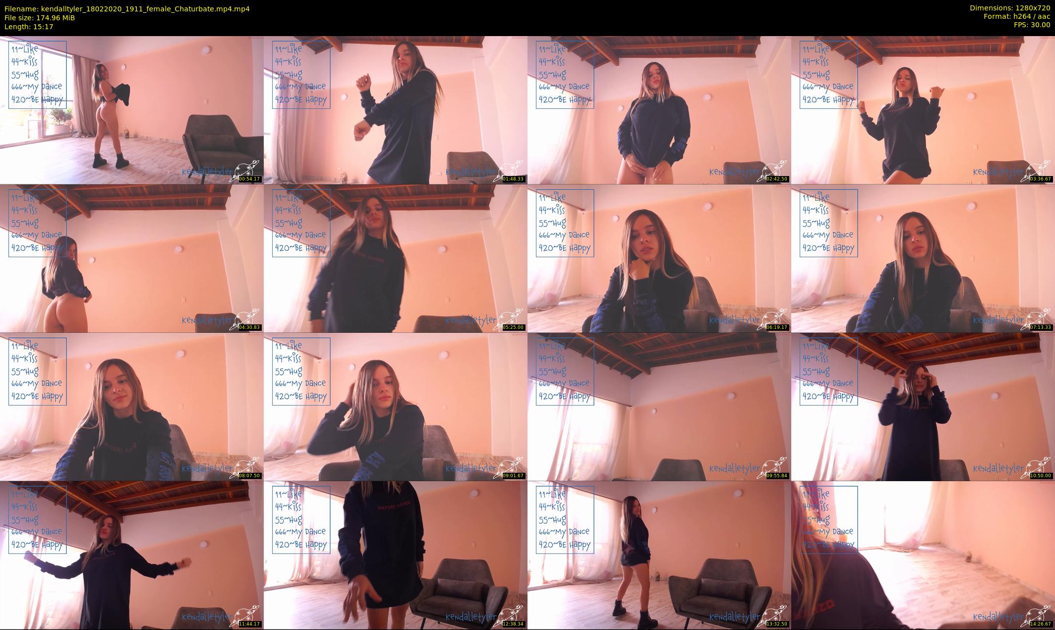 kendalltyler — 16 minute Chaturbate female cam show recording, 720p, Feb 18, 2020