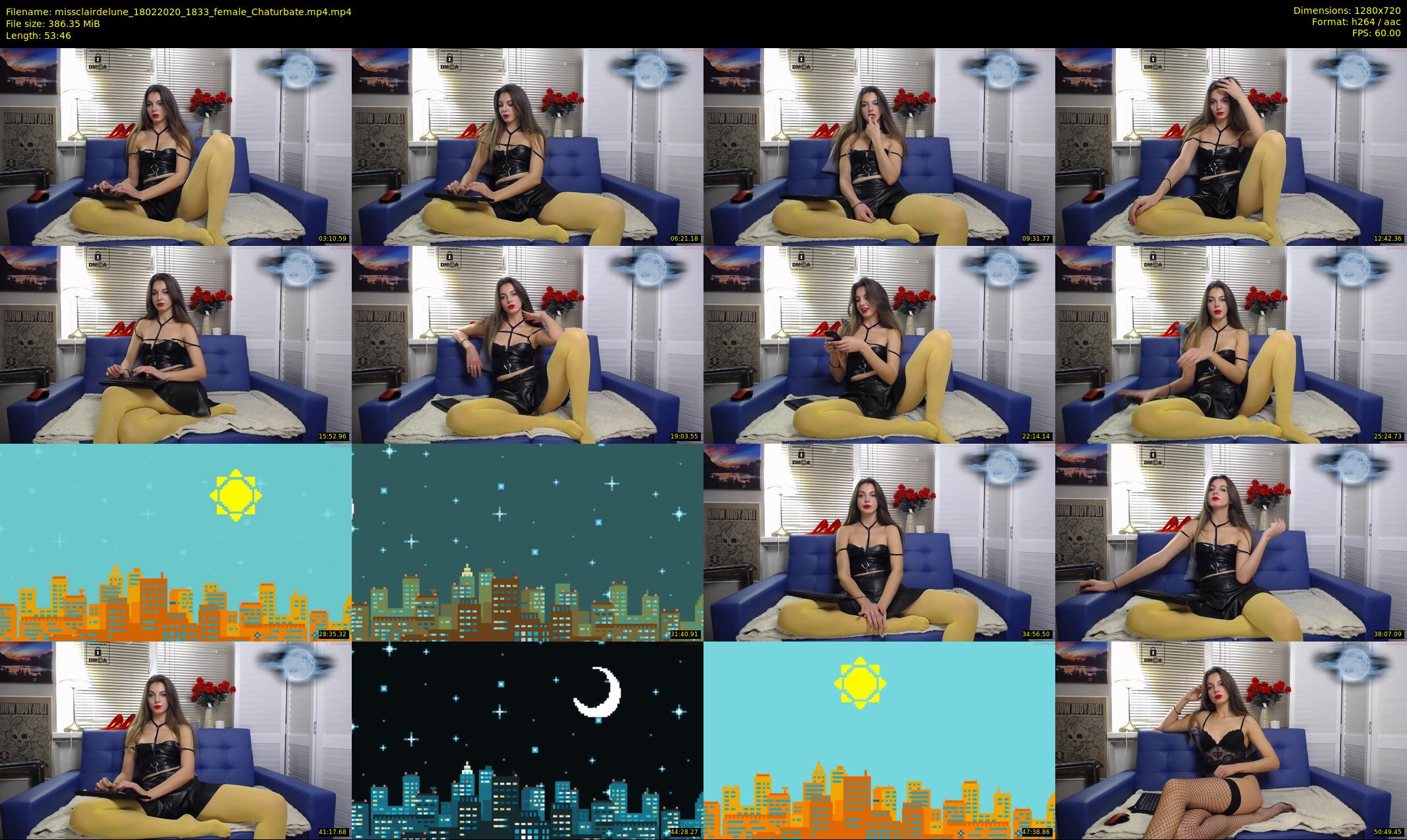 missclairdelune — 54 minute Chaturbate female cam show recording, 720p, Feb 18, 2020