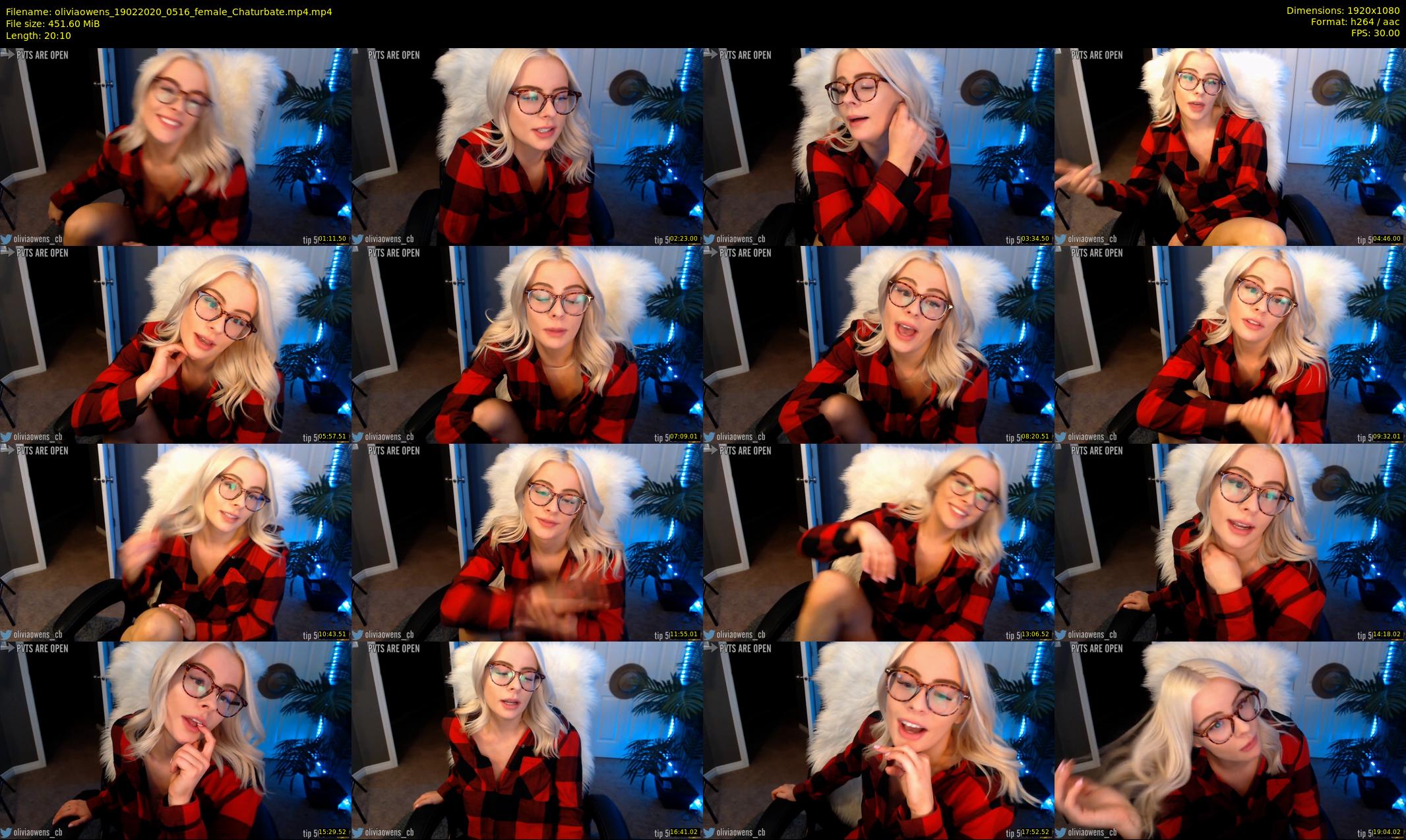 oliviaowens — 21 minute Chaturbate female cam show recording, 1080p, Feb 19, 2020