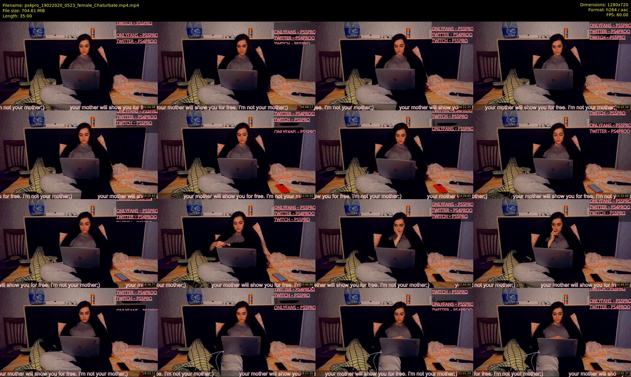 ps4pro — 35 minute Chaturbate female cam show recording, 720p, Feb 19, 2020