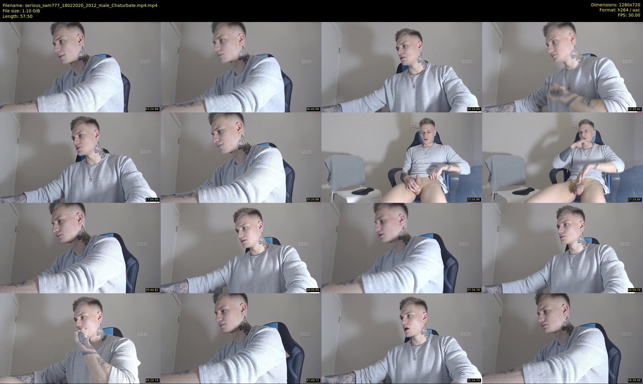 serious_sam777 — 58 minute Chaturbate male cam show recording, 720p, Feb 18, 2020