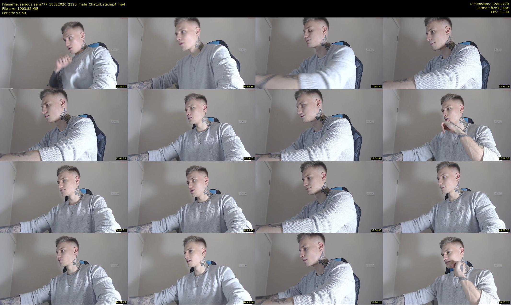 serious_sam777 — 58 minute Chaturbate male cam show recording, 720p, Feb 18, 2020