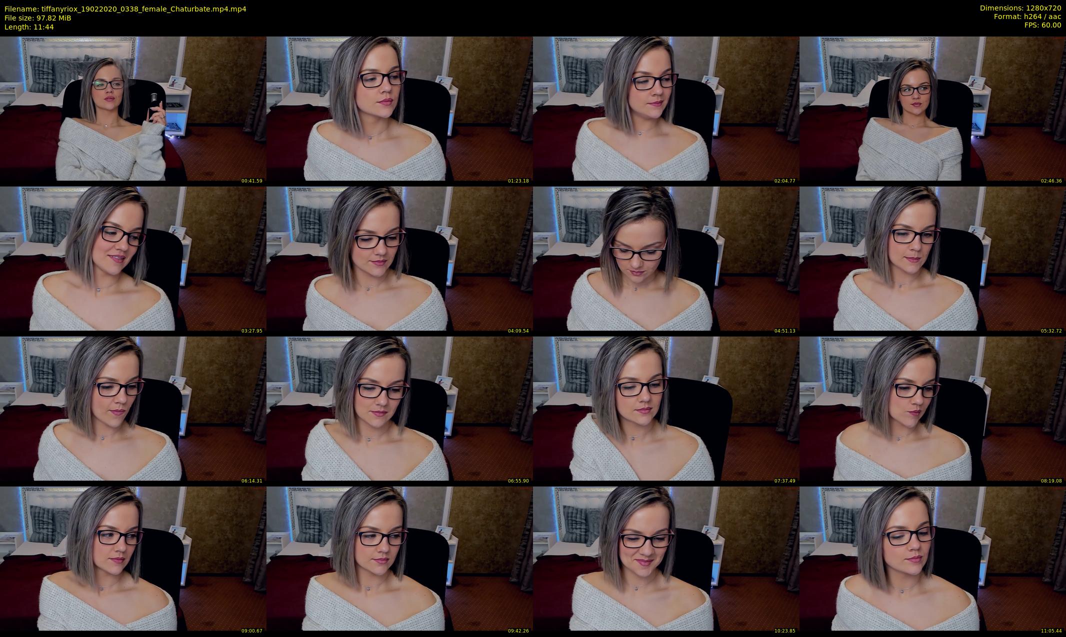 tiffanyriox — 12 minute Chaturbate female cam show recording, 720p, Feb 19, 2020