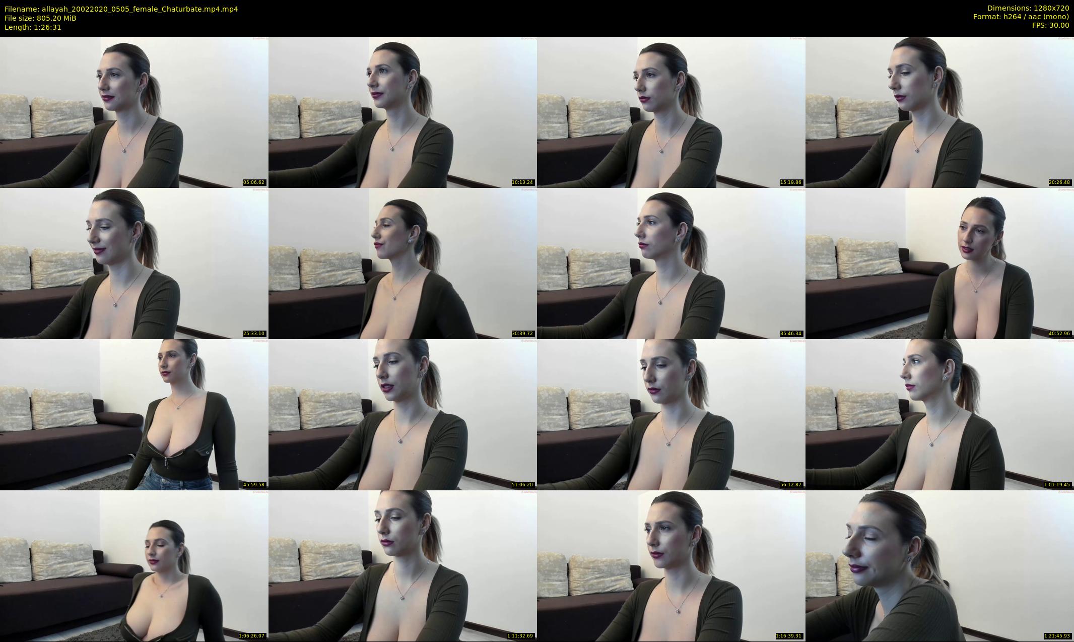 allayah — 87 minute Chaturbate female cam show recording, 720p, Feb 20, 2020