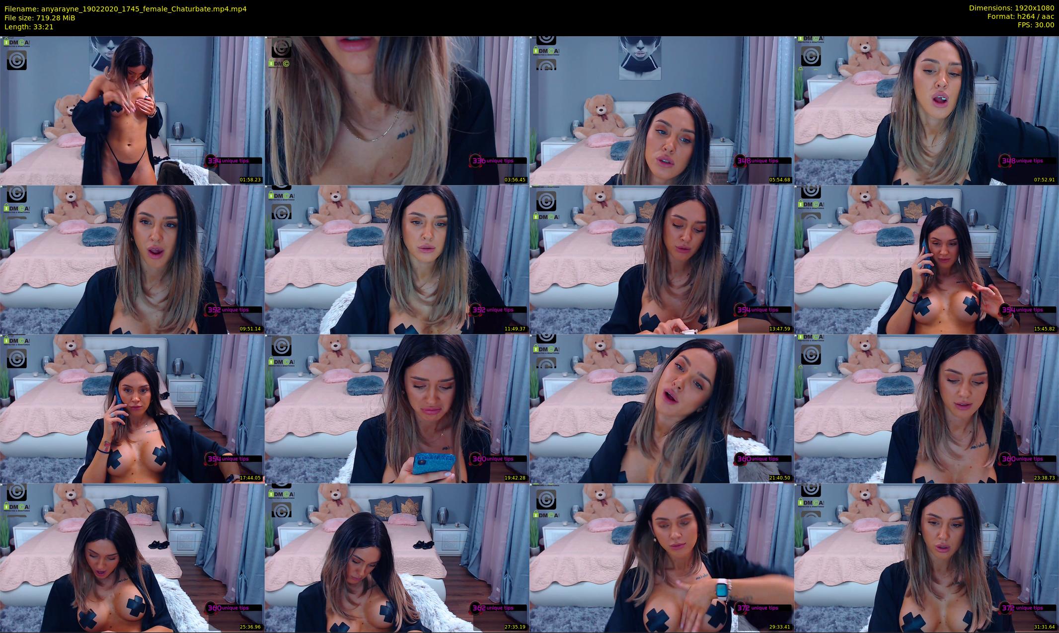 anyarayne — 34 minute Chaturbate female cam show recording, 1080p, Feb 19, 2020