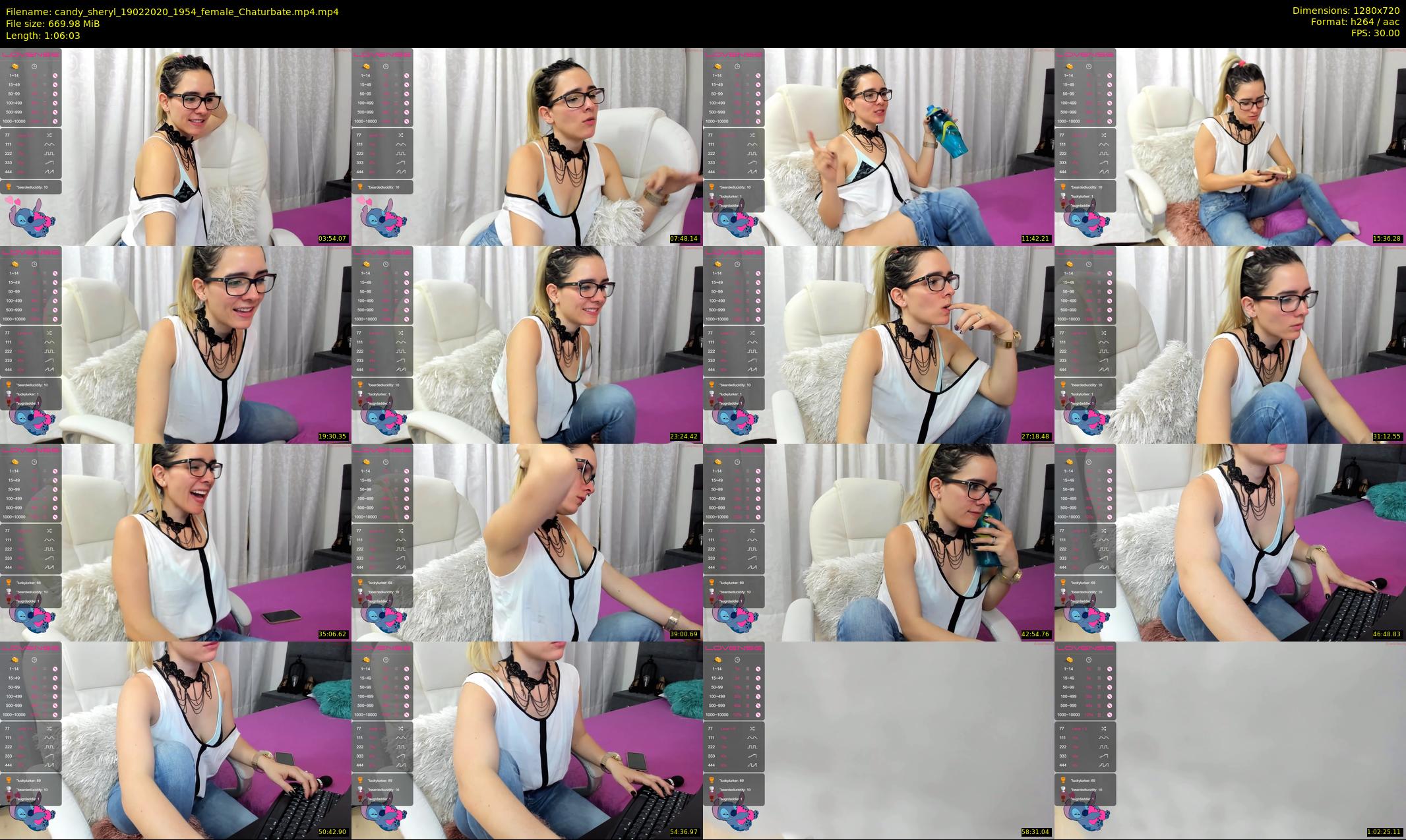 candy_sheryl — 67 minute Chaturbate female cam show recording, 720p, Feb 19, 2020