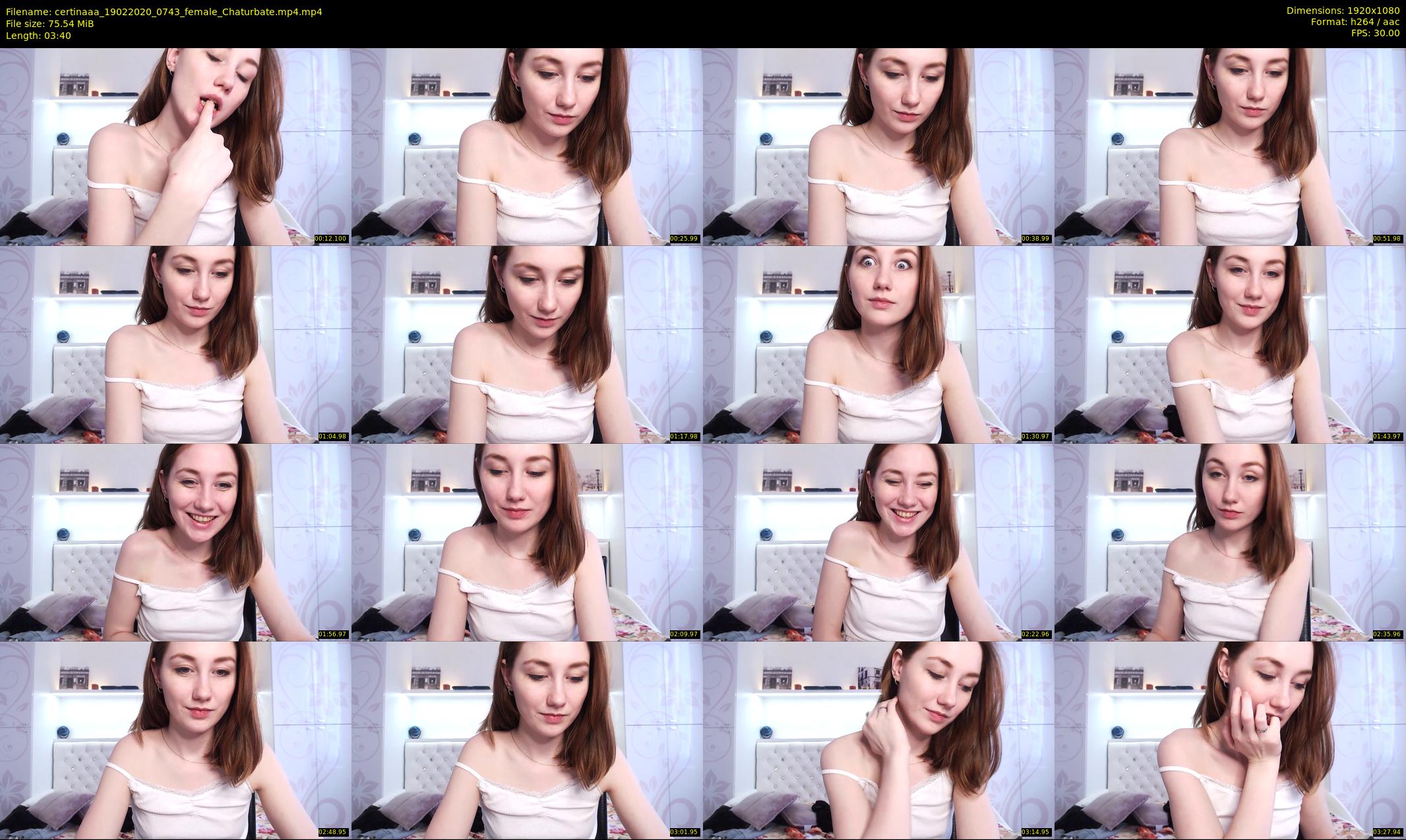 certinaaa — 4 minute Chaturbate female cam show recording, 1080p, Feb 19, 2020